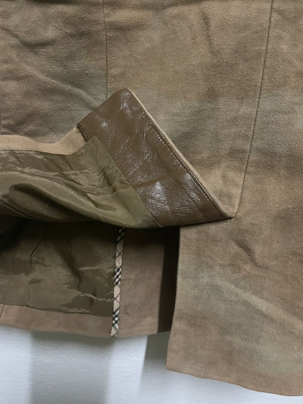 Burberry × Vintage Burberry Jacket Velvet Leather Stripe Size M / US 6-8 / IT 42-44 - 14 Thumbnail