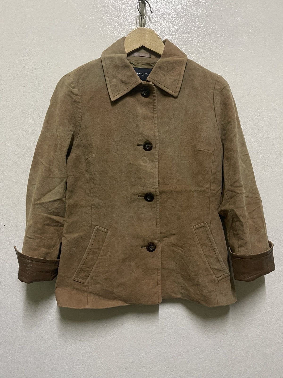 Burberry × Vintage Burberry Jacket Velvet Leather Stripe Size M / US 6-8 / IT 42-44 - 8 Thumbnail