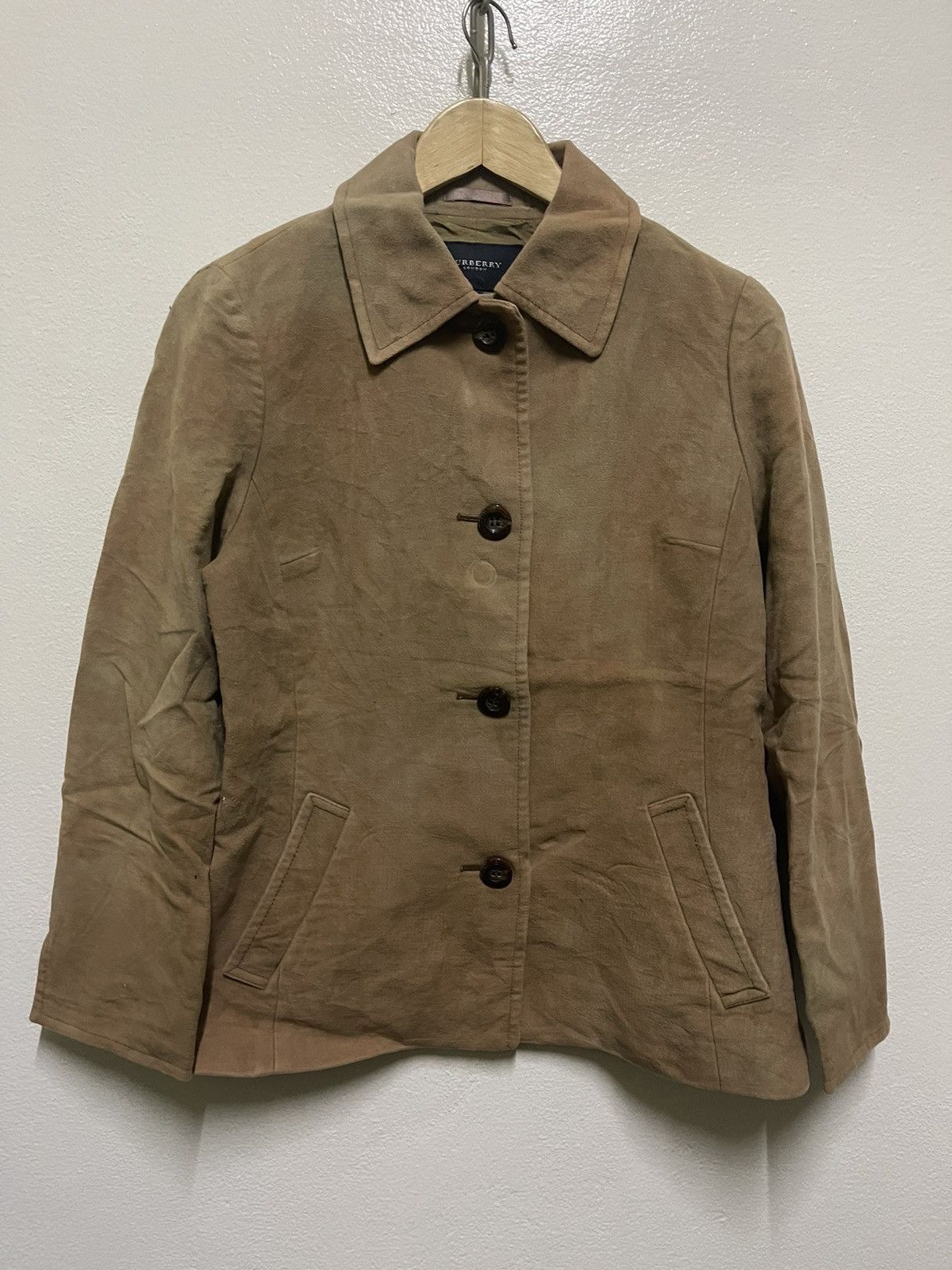 Burberry × Vintage Burberry Jacket Velvet Leather Stripe Size M / US 6-8 / IT 42-44 - 1 Thumbnail
