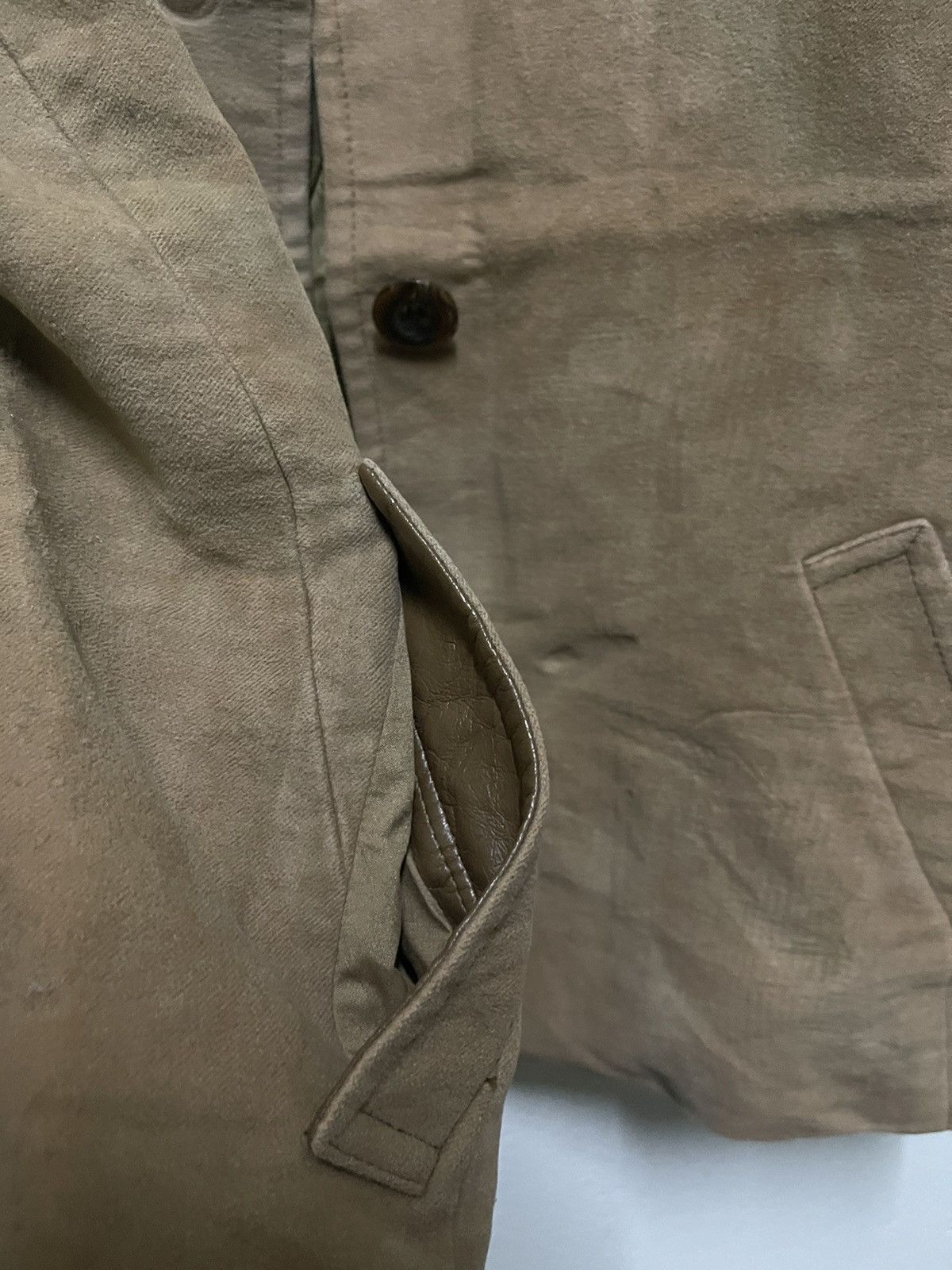 Burberry × Vintage Burberry Jacket Velvet Leather Stripe Size M / US 6-8 / IT 42-44 - 17 Thumbnail