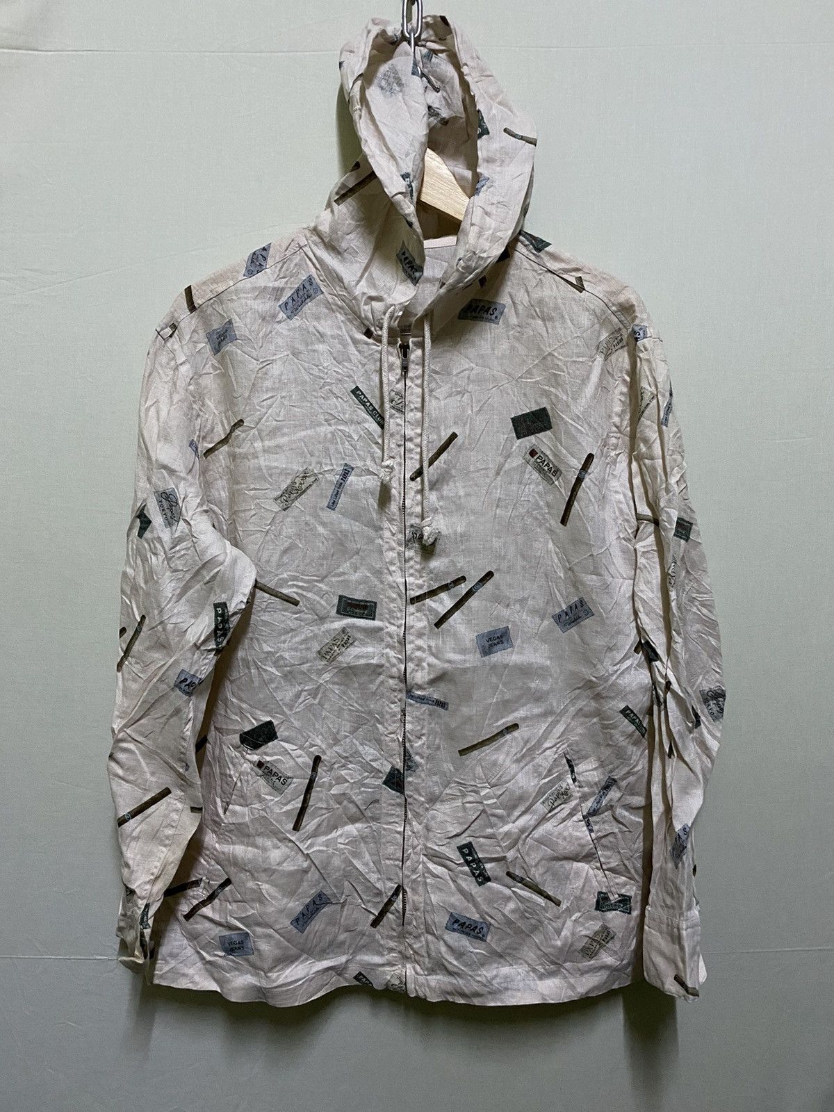Japanese Brand × Vintage Papas Full Print Zipper Hoodie Size US M / EU 48-50 / 2 - 1 Thumbnail
