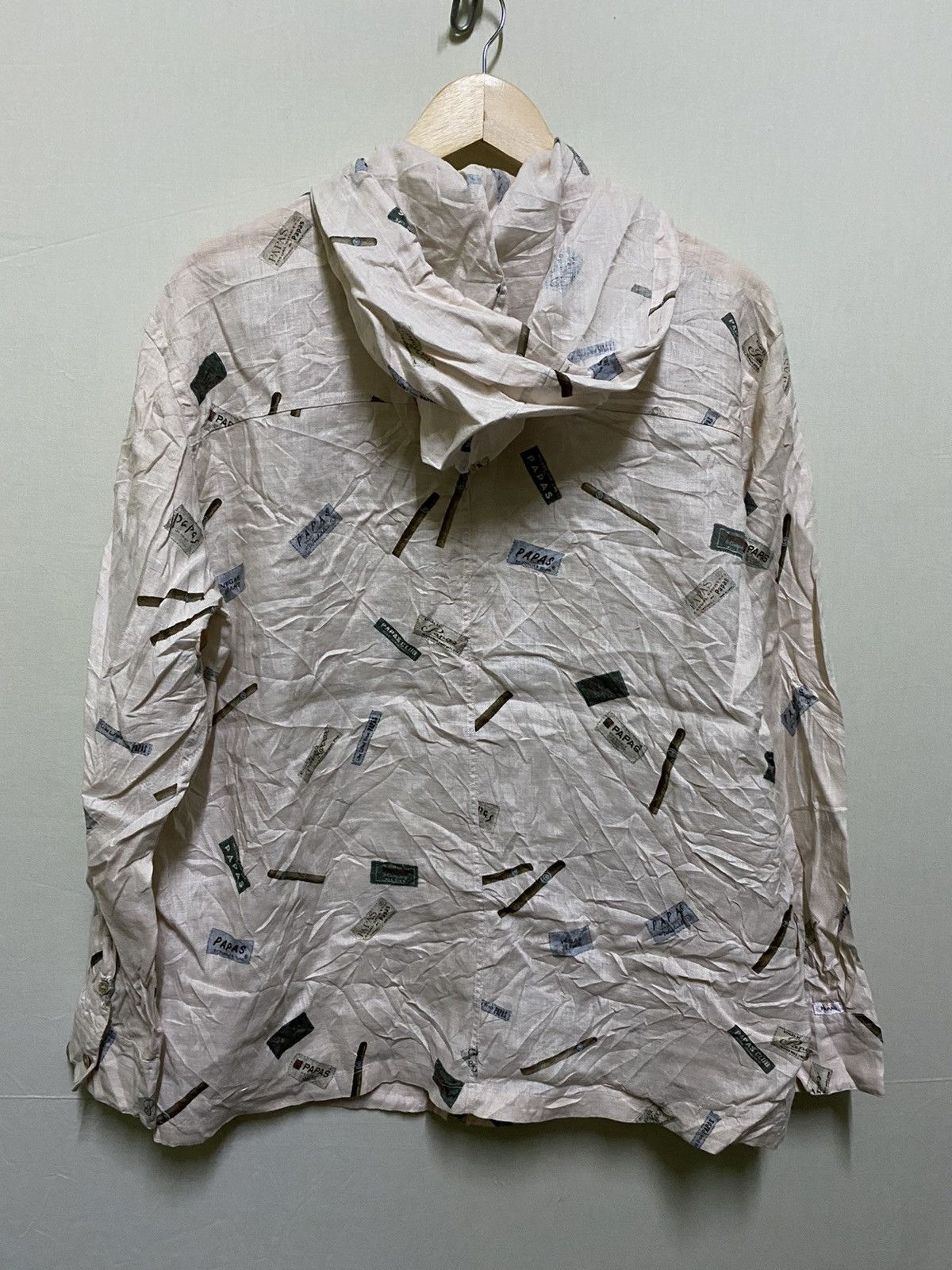 Japanese Brand × Vintage Papas Full Print Zipper Hoodie Size US M / EU 48-50 / 2 - 4 Thumbnail
