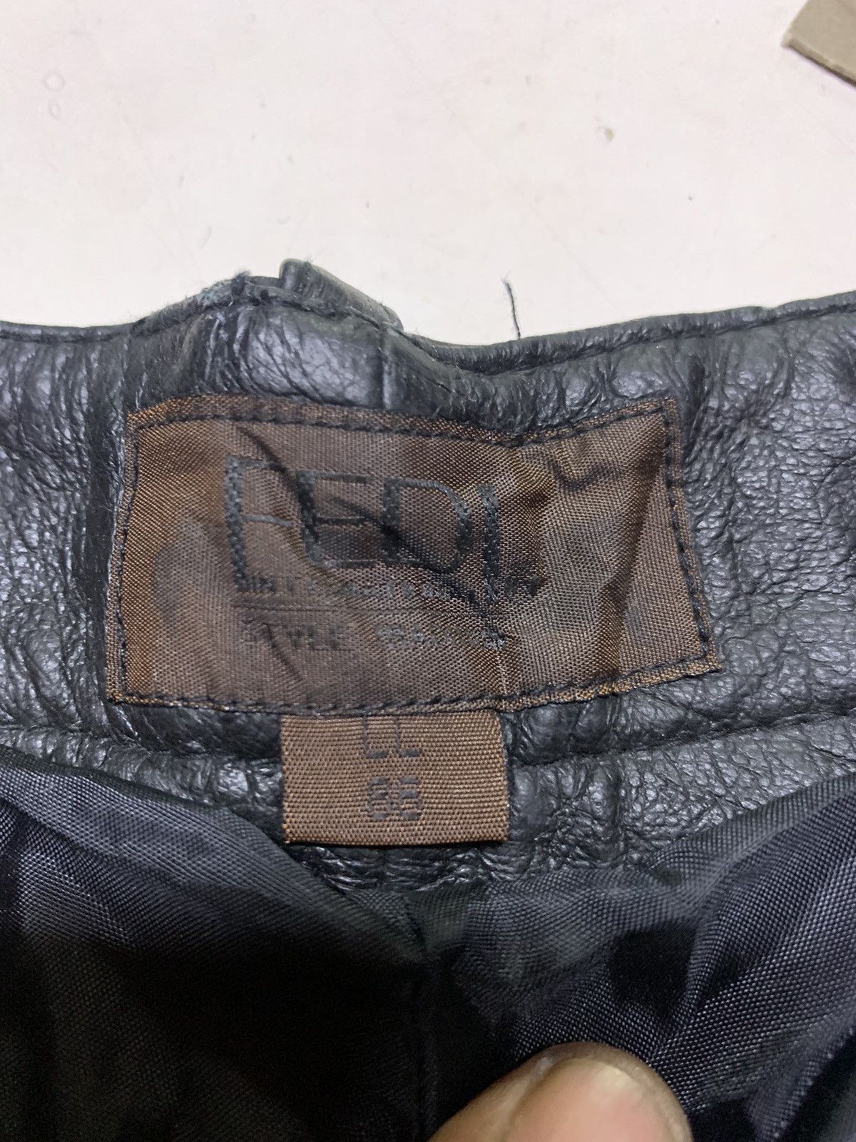 Designer × Leather Leather pants Size US 32 / EU 48 - 19 Thumbnail