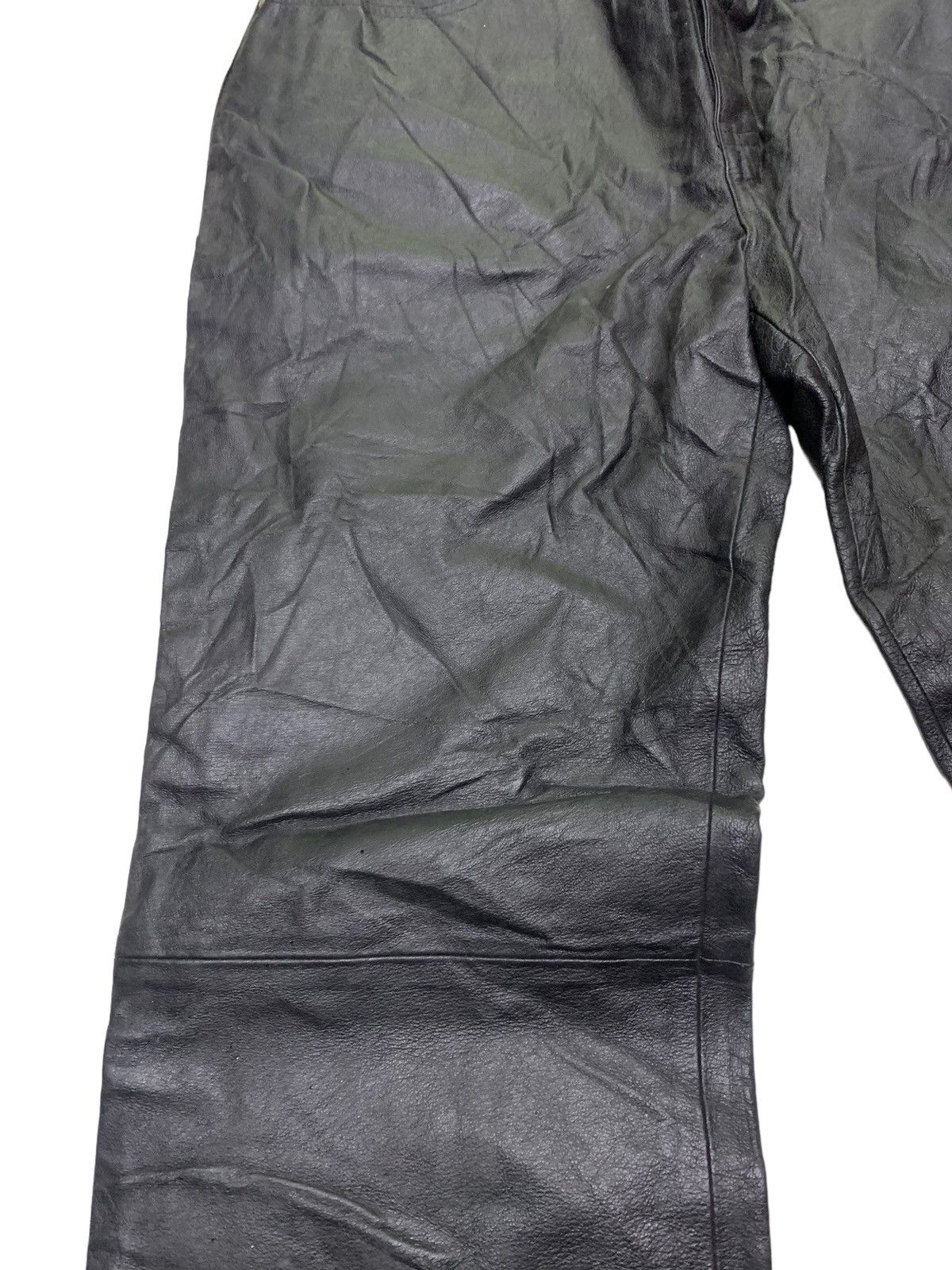 Designer × Leather Leather pants Size US 32 / EU 48 - 4 Thumbnail