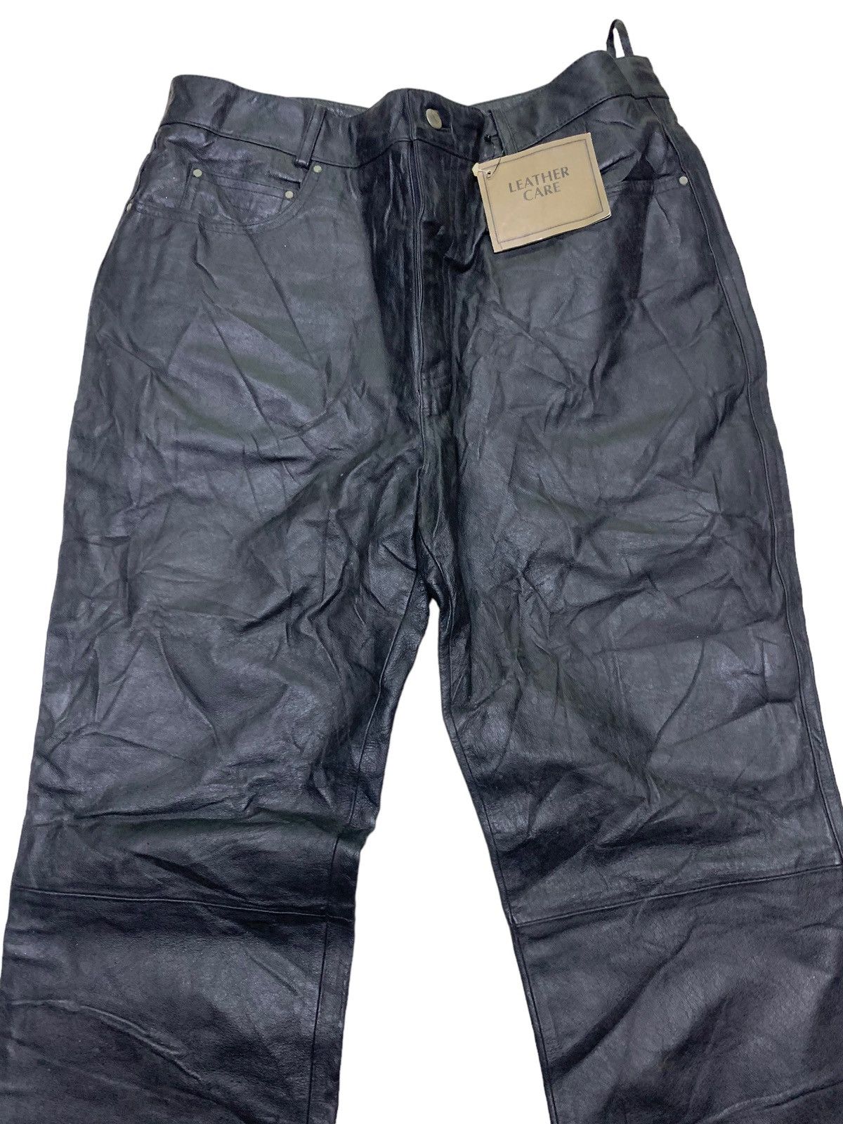 Designer × Leather Leather pants Size US 32 / EU 48 - 3 Thumbnail