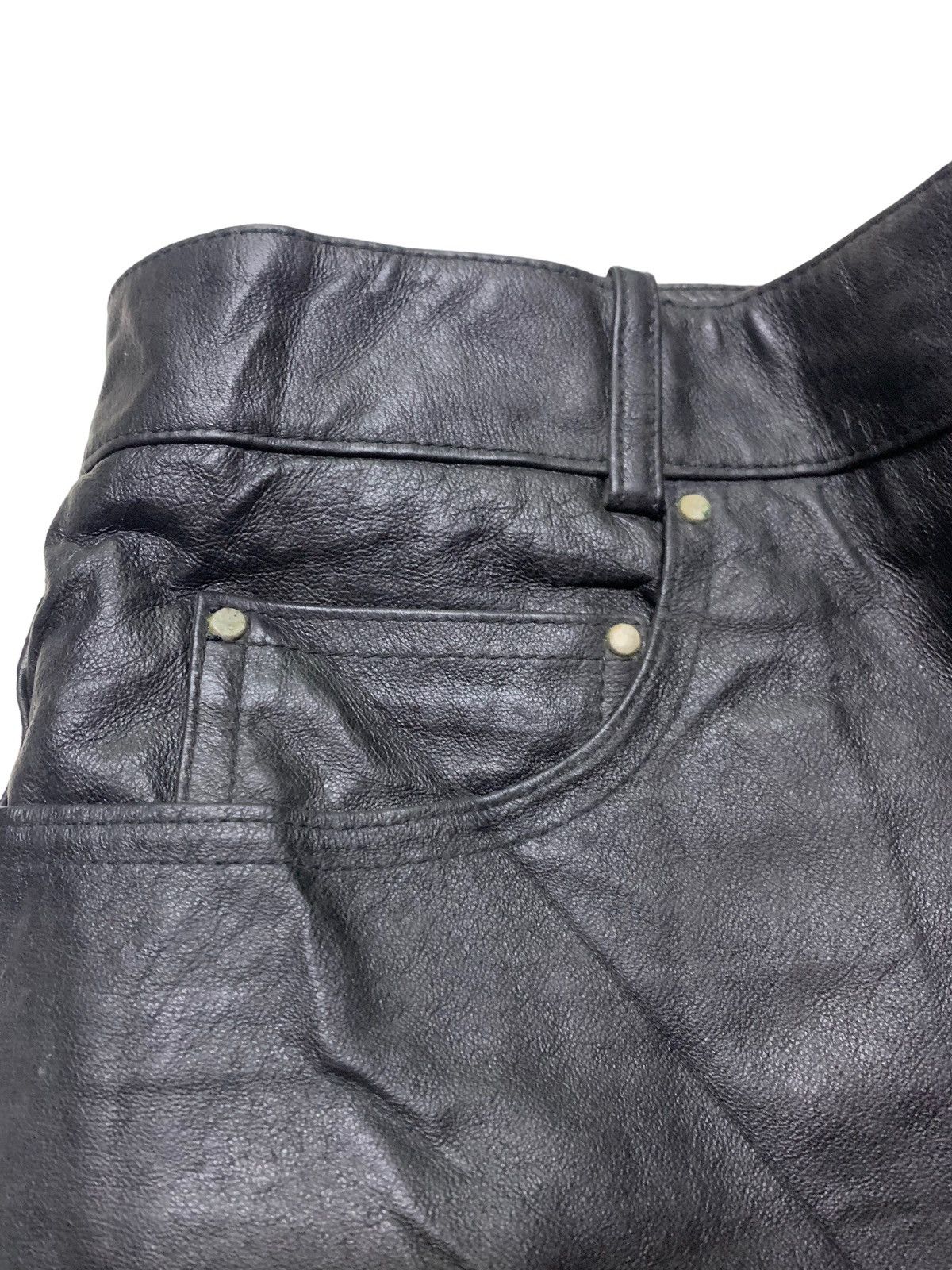 Designer × Leather Leather pants Size US 32 / EU 48 - 9 Thumbnail