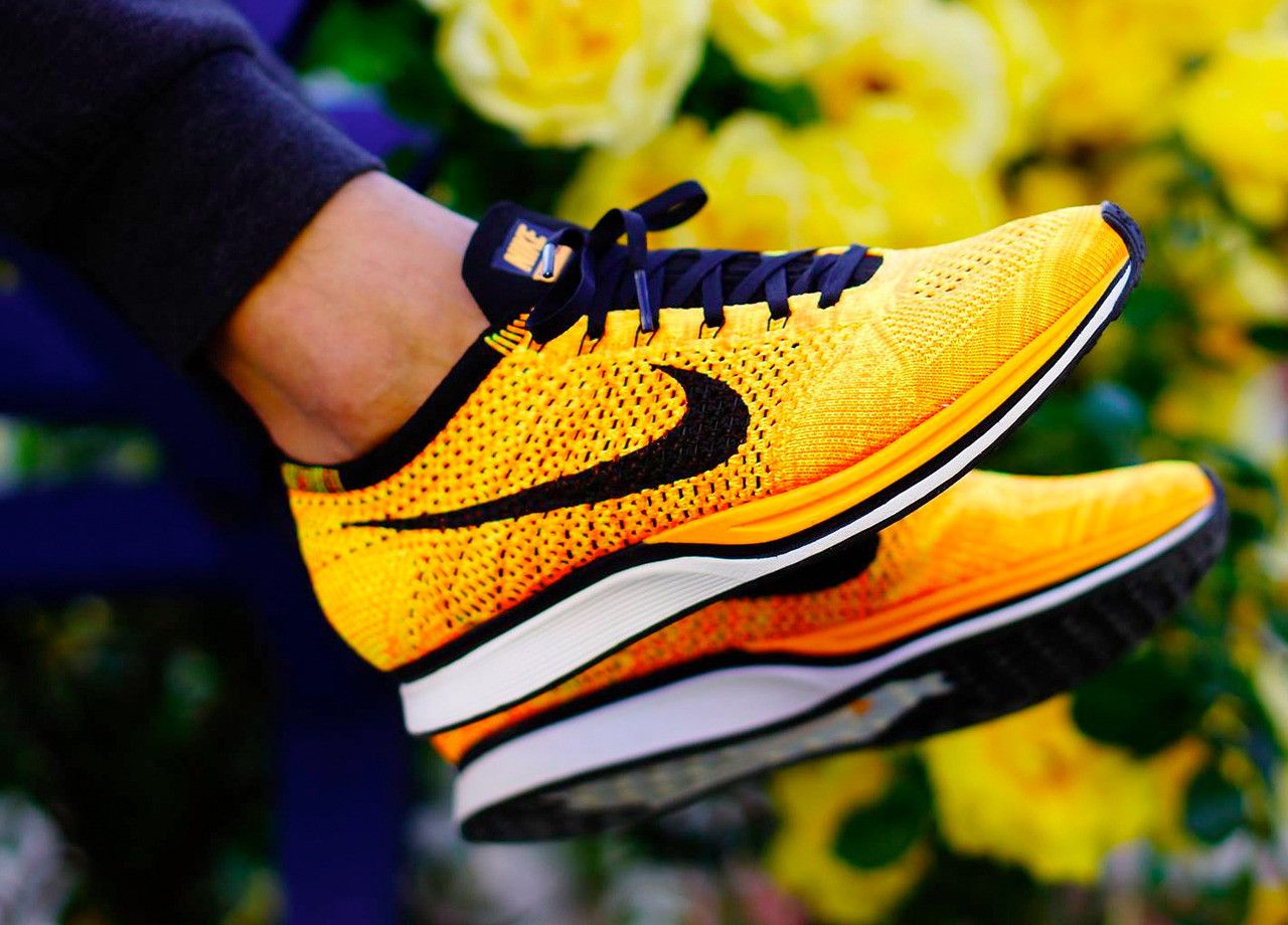 Nike flyknit racer team orange best sale