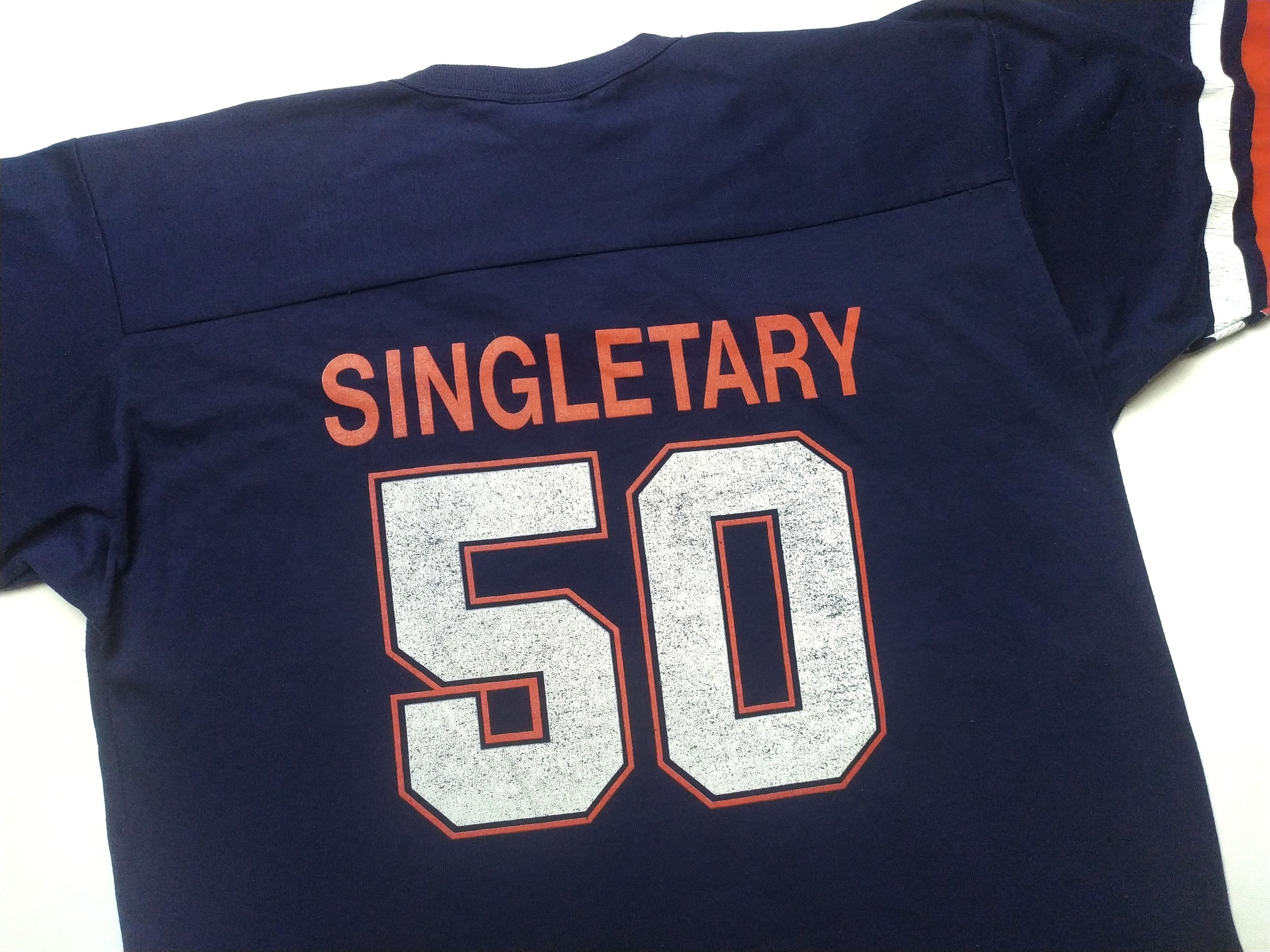NFL 80s Vintage Mike Singletary 50 Chicago Bears Jersey T-shirt Size US XL / EU 56 / 4 - 5 Thumbnail