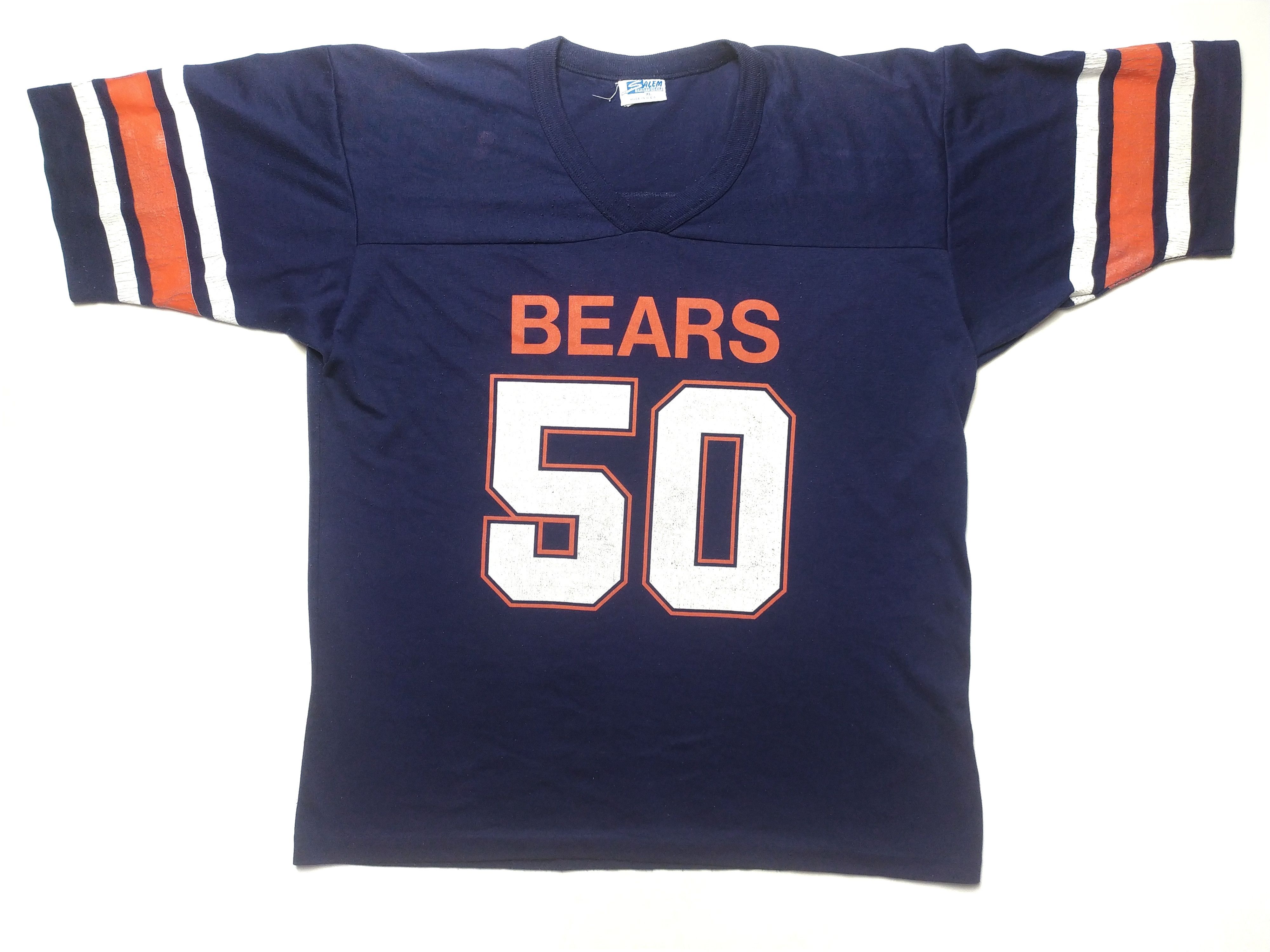 NFL 80s Vintage Mike Singletary 50 Chicago Bears Jersey T-shirt Size US XL / EU 56 / 4 - 10 Thumbnail
