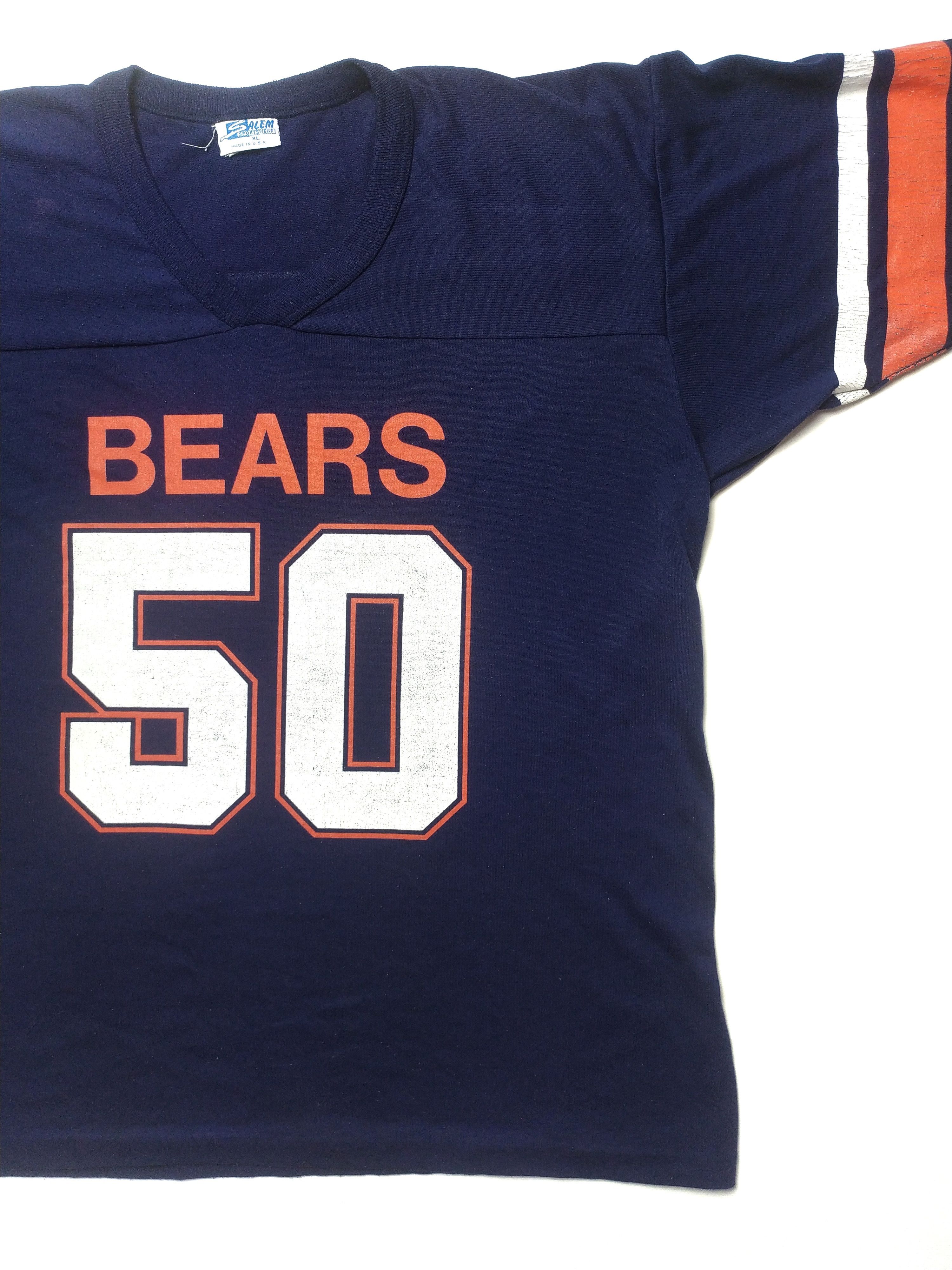 NFL 80s Vintage Mike Singletary 50 Chicago Bears Jersey T-shirt Size US XL / EU 56 / 4 - 9 Thumbnail