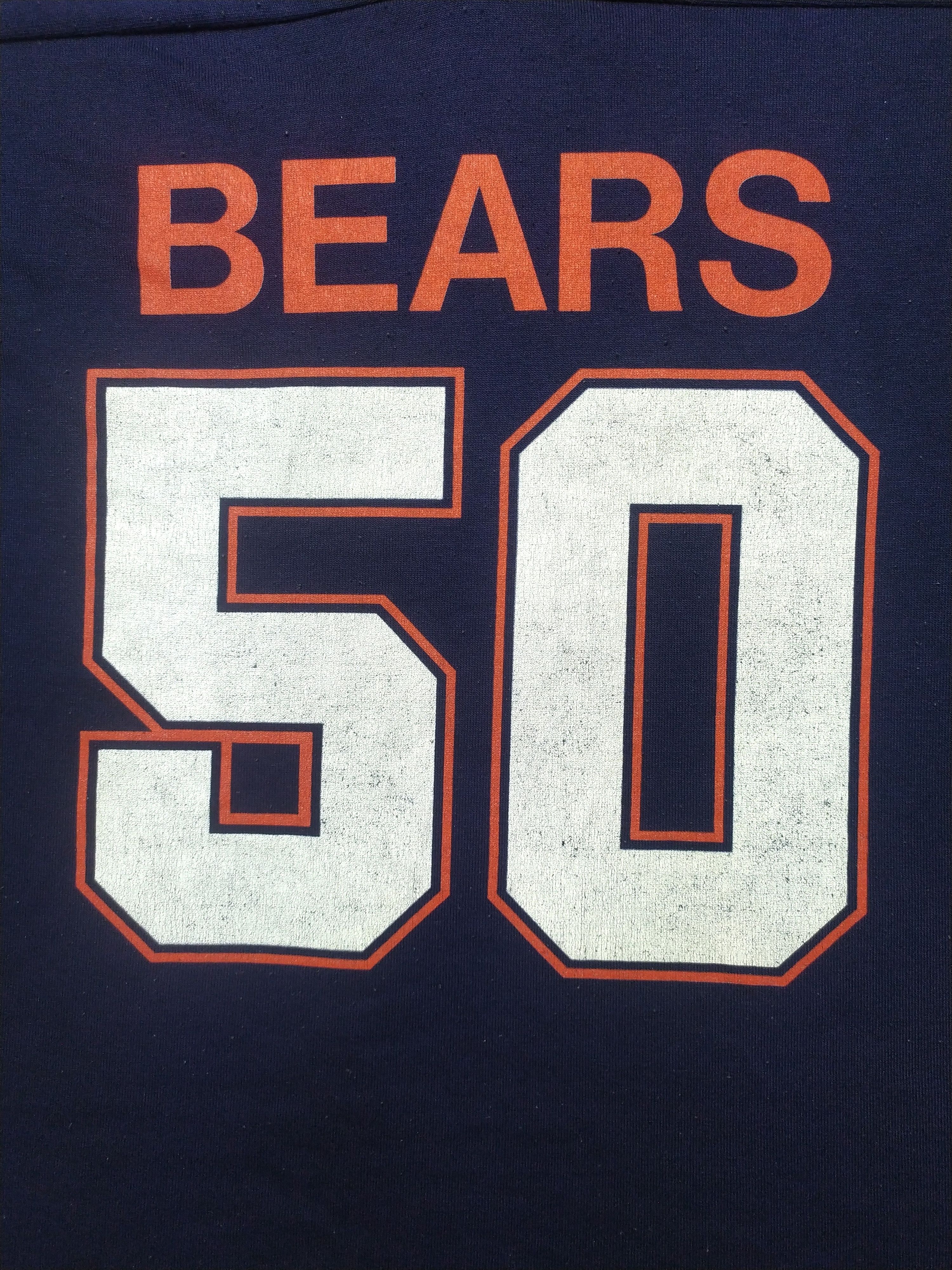 NFL 80s Vintage Mike Singletary 50 Chicago Bears Jersey T-shirt Size US XL / EU 56 / 4 - 8 Thumbnail