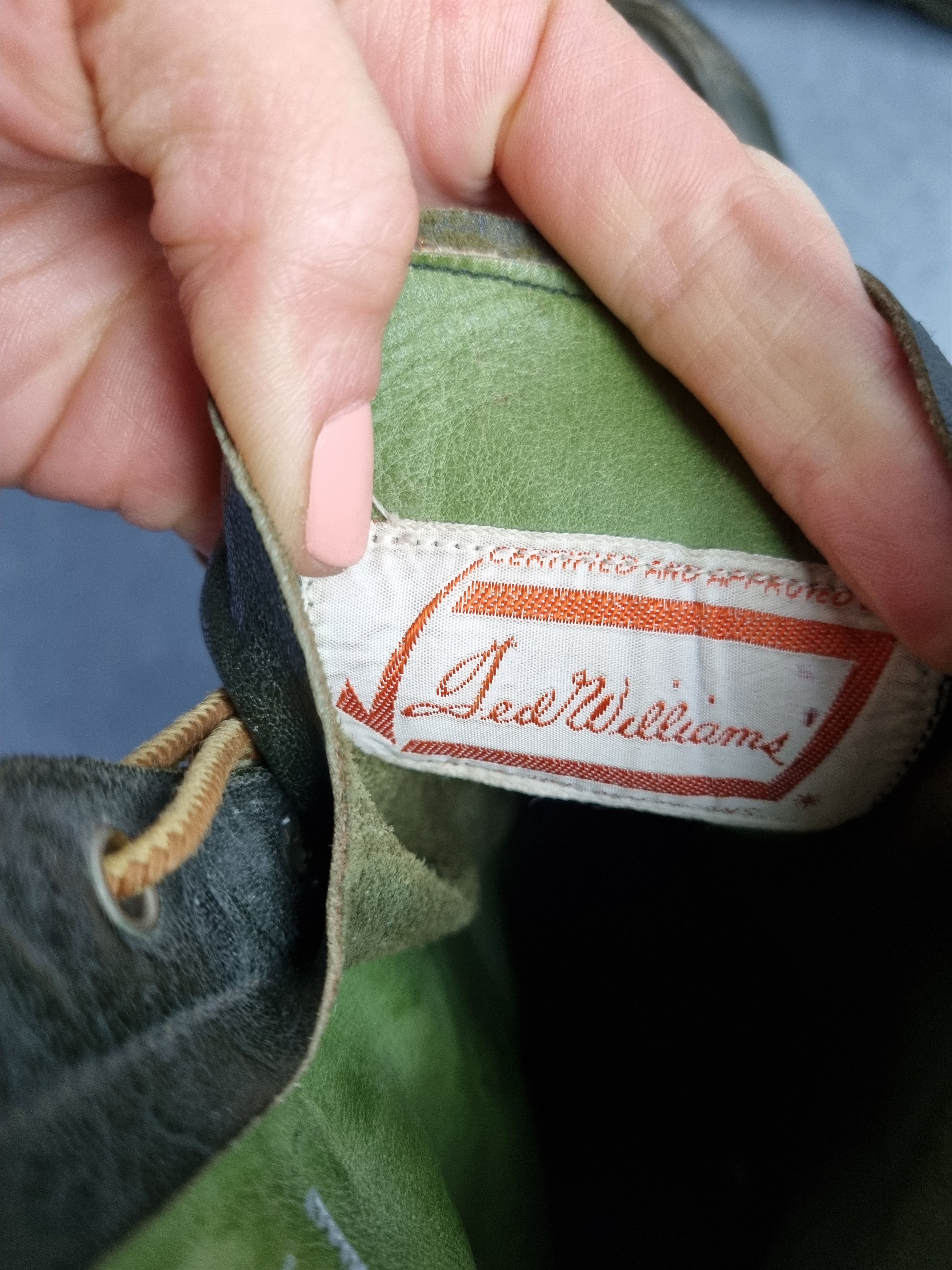 Sears × Vintage 70s Sears Ted Williams Kangaroo Leather Green Boots Size US 8.5 / EU 41-42 - 14 Thumbnail