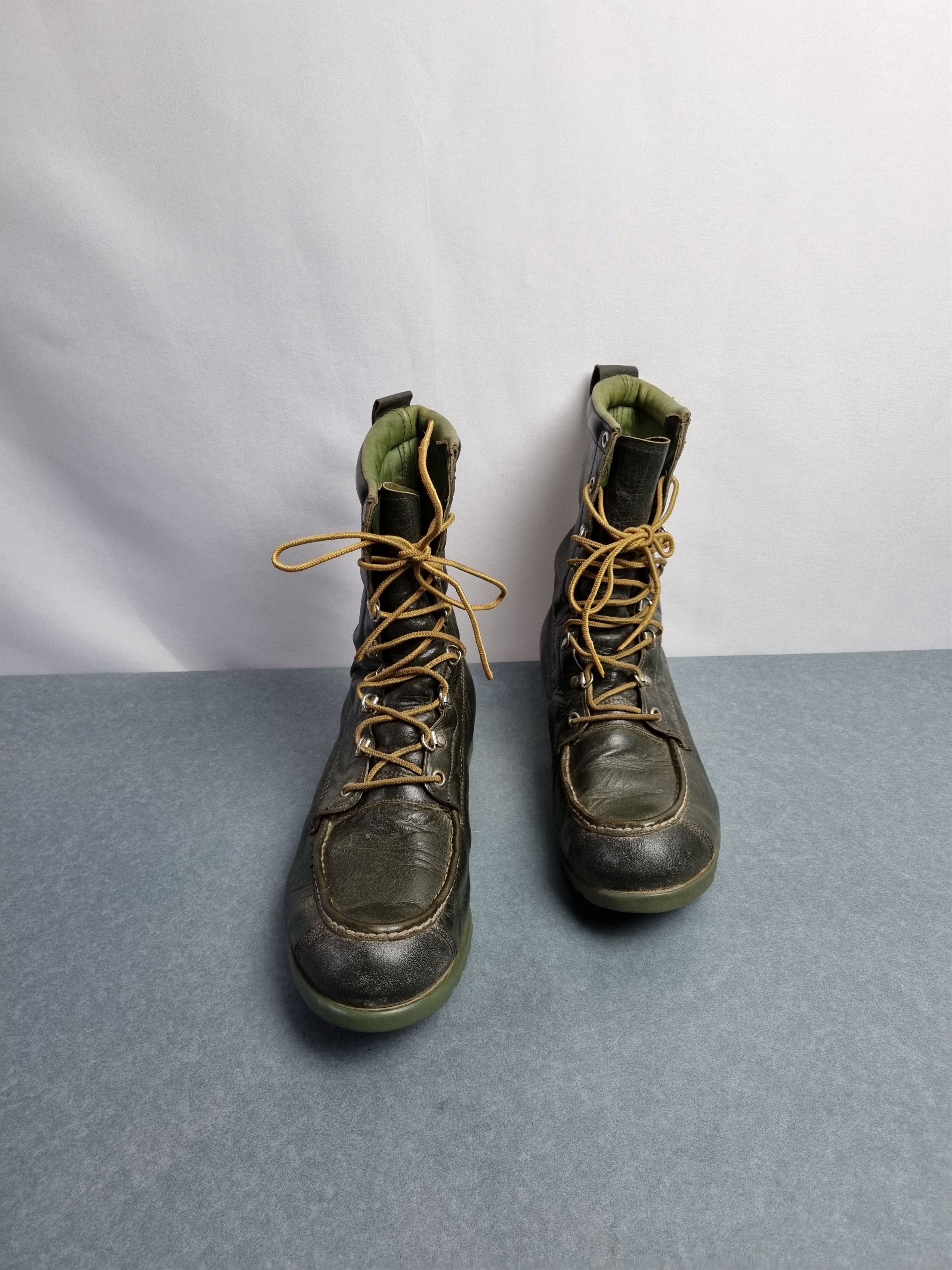 Sears × Vintage 70s Sears Ted Williams Kangaroo Leather Green Boots Size US 8.5 / EU 41-42 - 5 Thumbnail