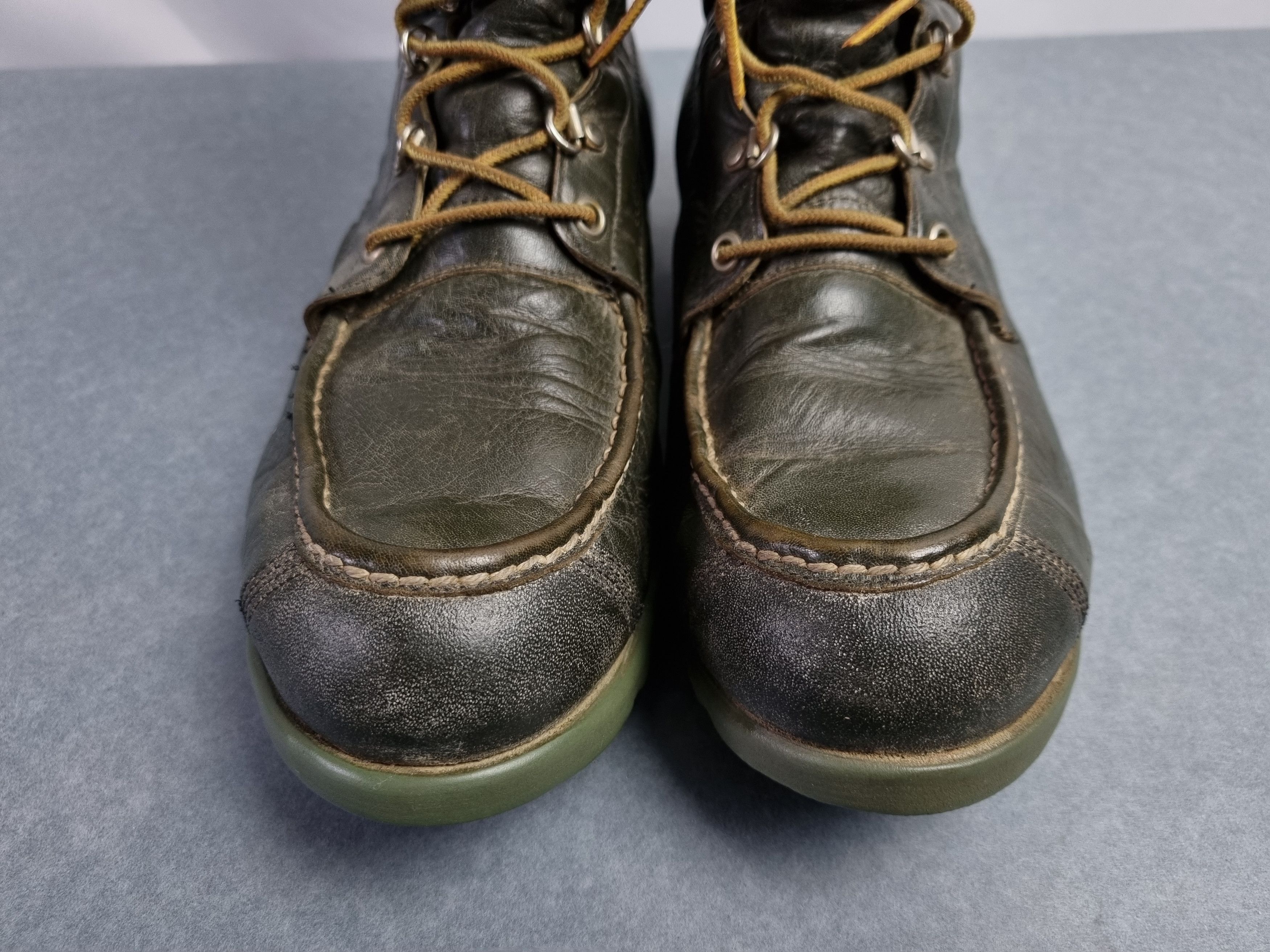 Sears × Vintage 70s Sears Ted Williams Kangaroo Leather Green Boots Size US 8.5 / EU 41-42 - 9 Thumbnail