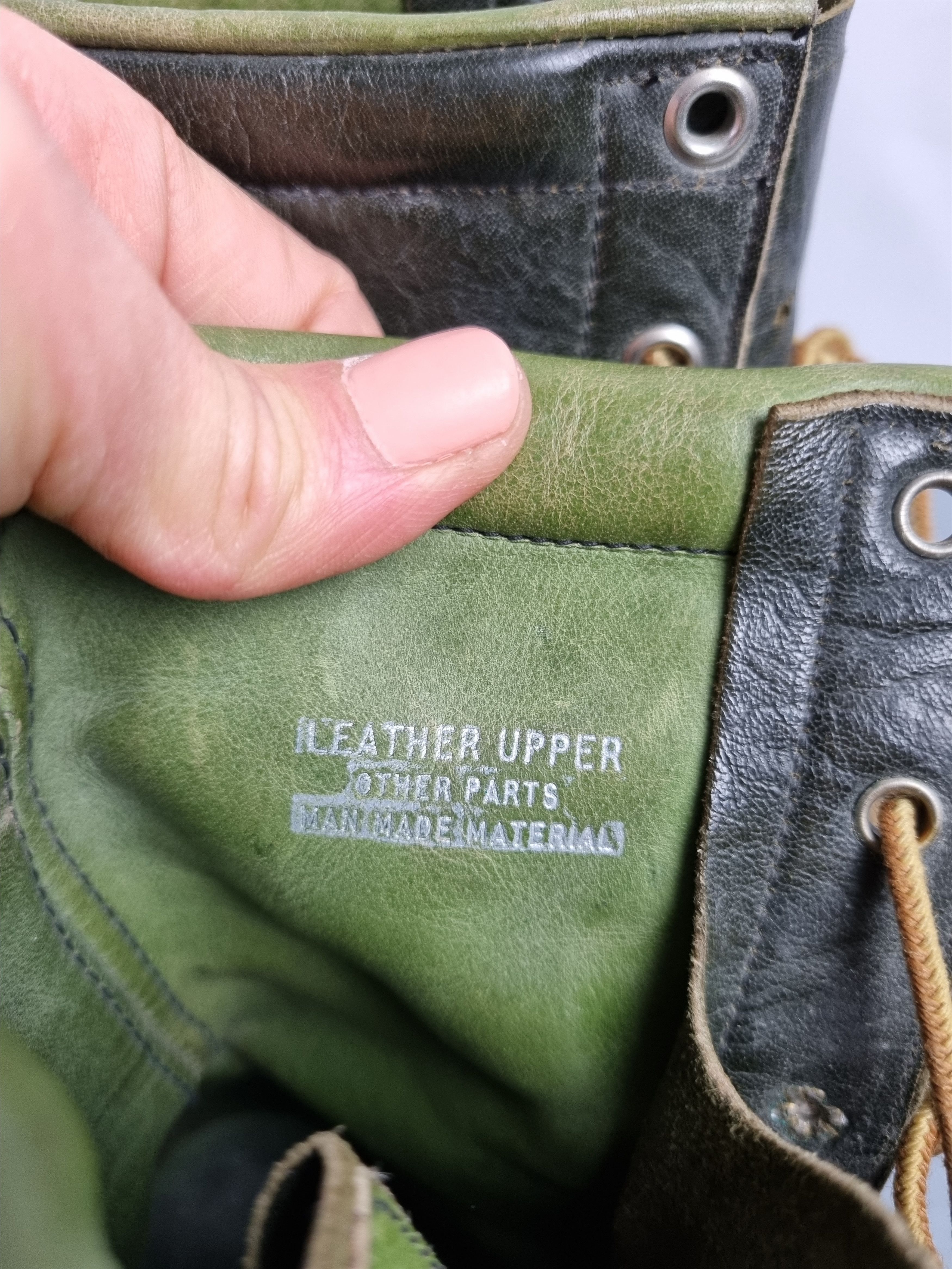 Sears × Vintage 70s Sears Ted Williams Kangaroo Leather Green Boots Size US 8.5 / EU 41-42 - 13 Thumbnail