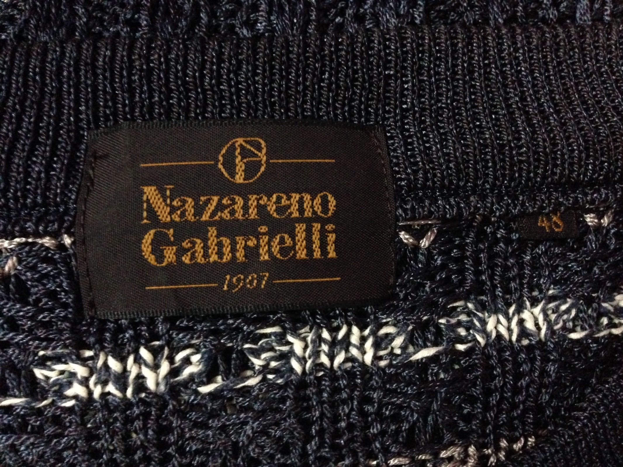 Nazareno Gabrielli Last Drop Vintage 90s Nazareno Gabrielli Italian Knitwear Size US L / EU 52-54 / 3 - 3 Thumbnail