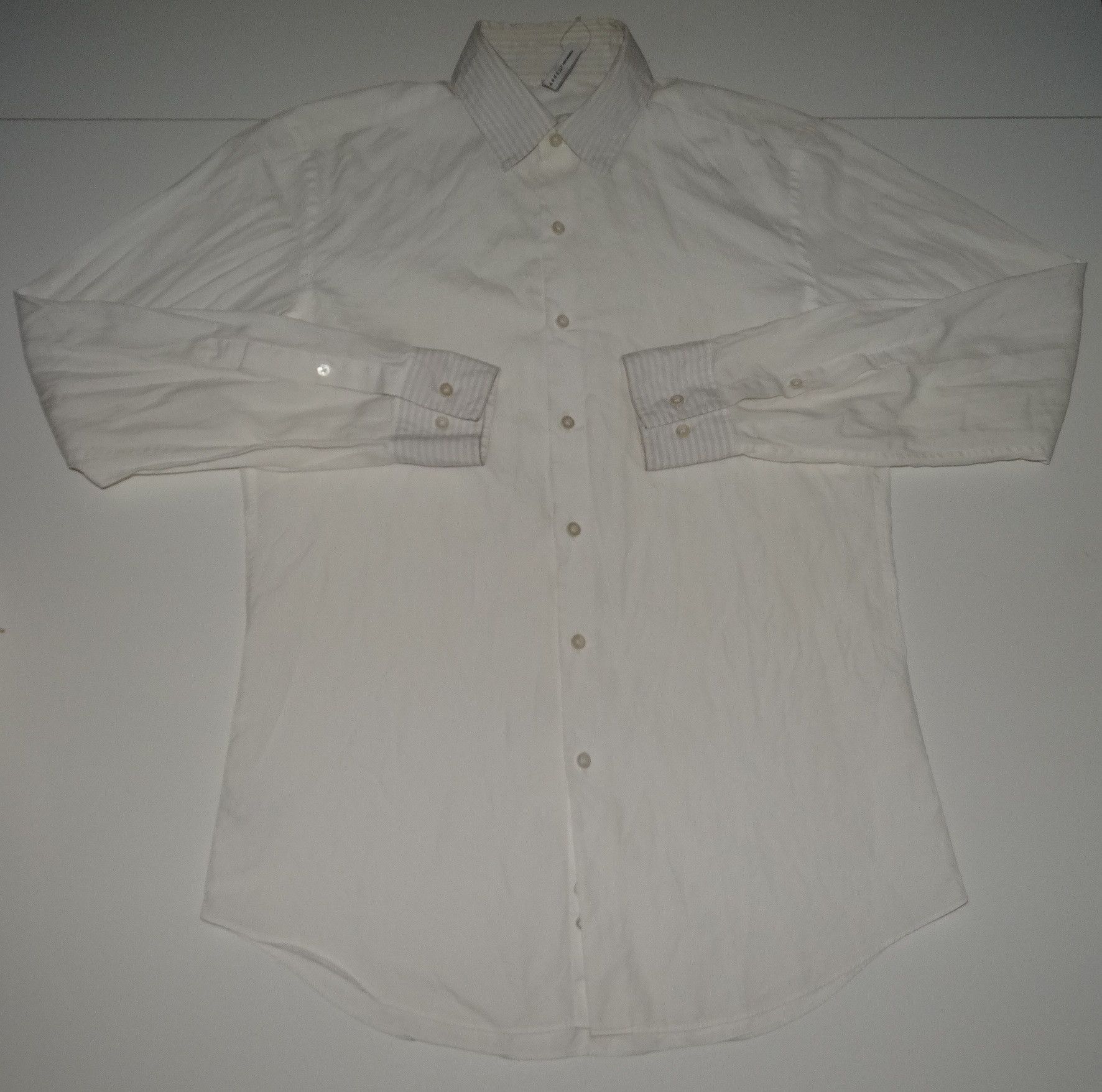 Black Barrett × Designer × Neil Barrett I11 Neil Barrett white shirt stripes on cuffs XS cotton Size US XS / EU 42 / 0 - 3 Thumbnail