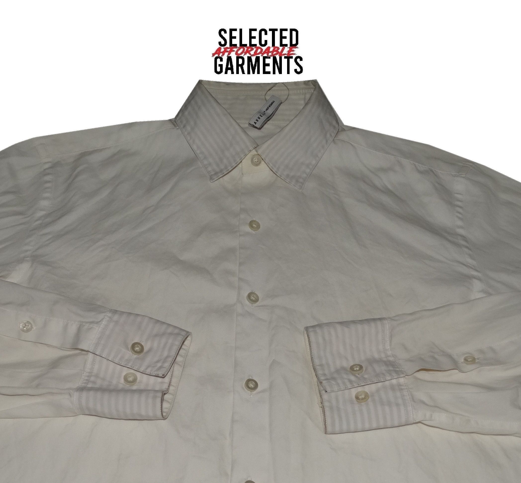 Black Barrett × Designer × Neil Barrett I11 Neil Barrett white shirt stripes on cuffs XS cotton Size US XS / EU 42 / 0 - 1 Thumbnail