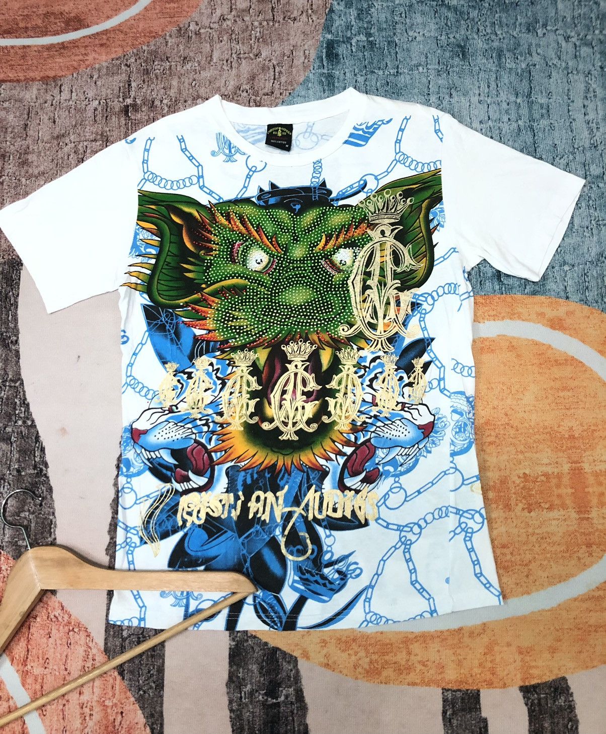 Christian Audigier × Ed Hardy CHRISTIAN AUDIGIER OVER PRINT SHIRT Size US S / EU 44-46 / 1 - 1 Thumbnail