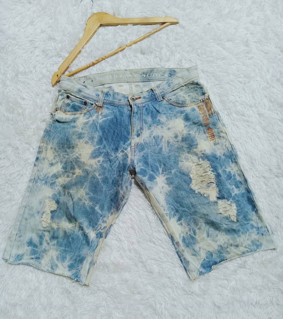 Gotcha × Vintage GOTCHA SHORT DISTRESSED DENIM Size US 36 / EU 52 - 1 Thumbnail