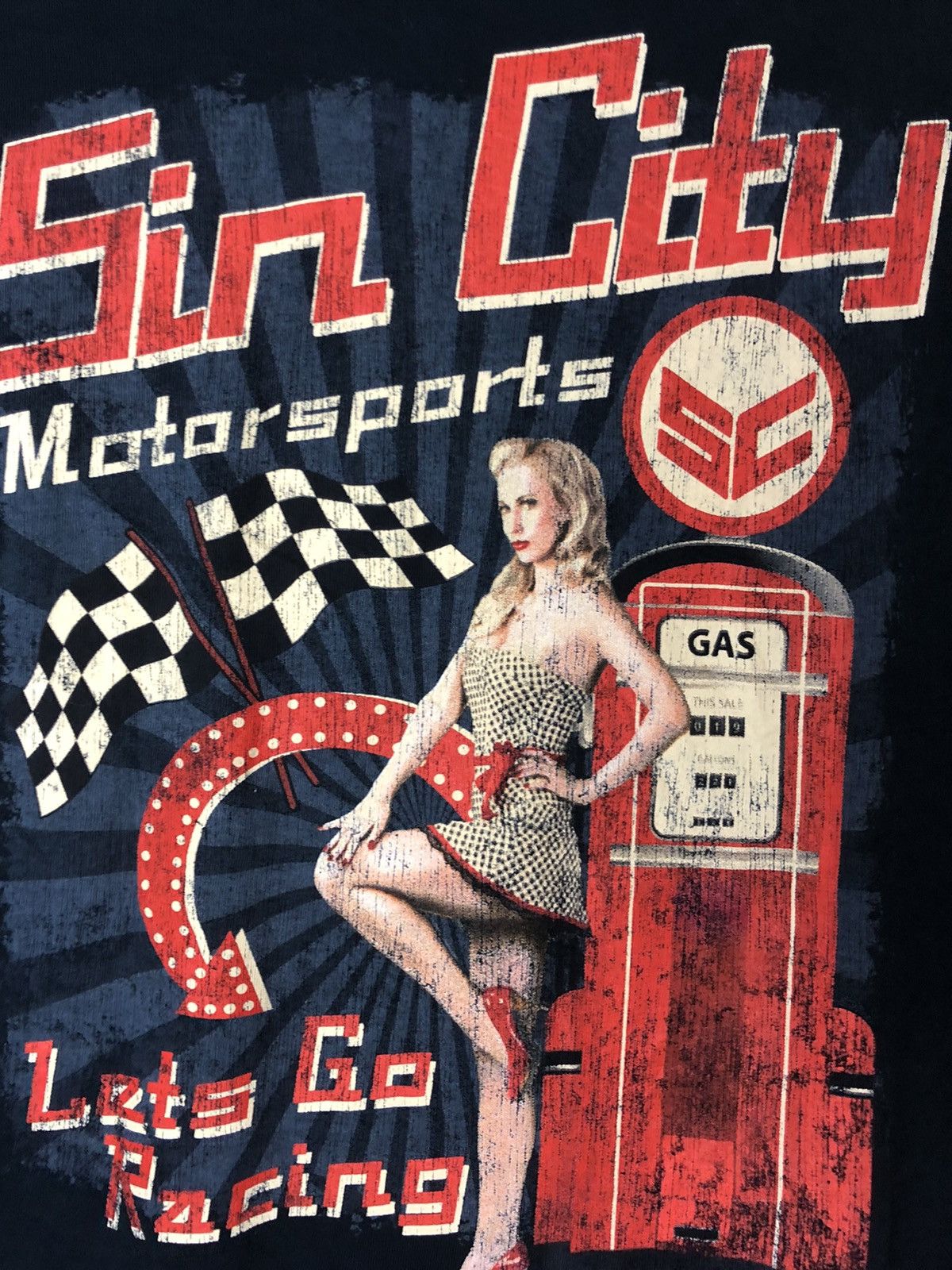 Vintage Vintage SIN CITY Motorsports Racing tees Big Printed Size US L / EU 52-54 / 3 - 5 Thumbnail