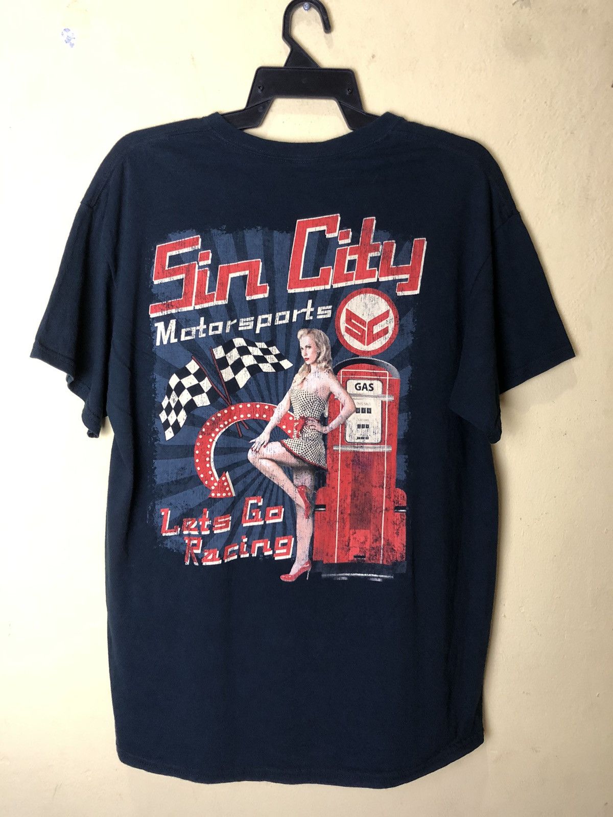 Vintage SIN CITY Motorsports Racing tees Big Printed