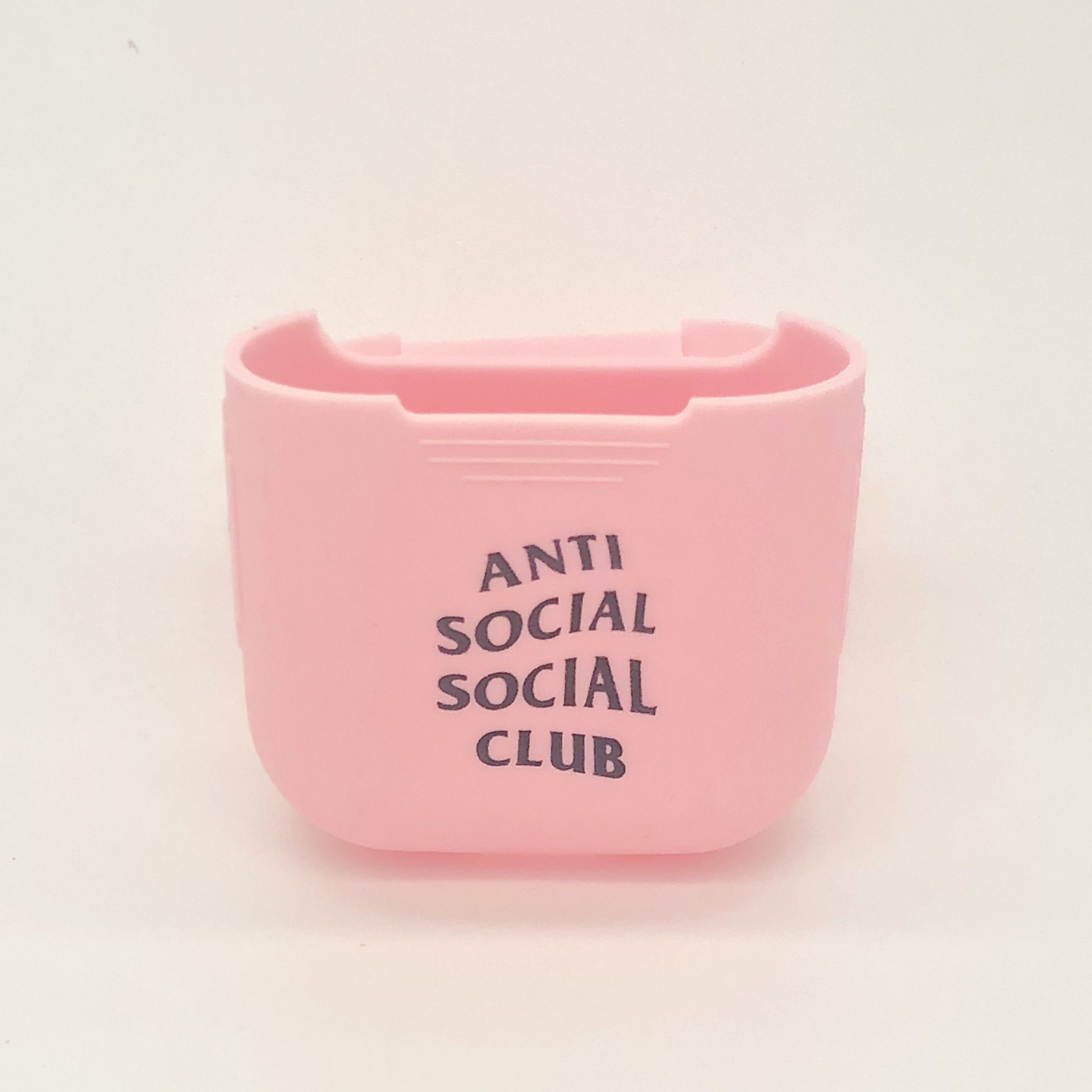 Anti Social Social Club DS ASSC Black Logo Lost and Found Pink Airpod Case in hand Size ONE SIZE - 4 Thumbnail
