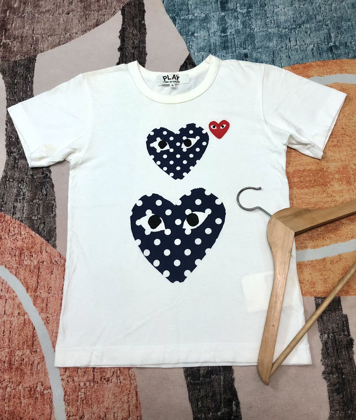 Comme des Garcons × Comme des Garcons PLAY CDG PLAY AD2018/8 DOUBLE BIG LOGO SHIRT Size US XS / EU 42 / 0 - 1 Thumbnail
