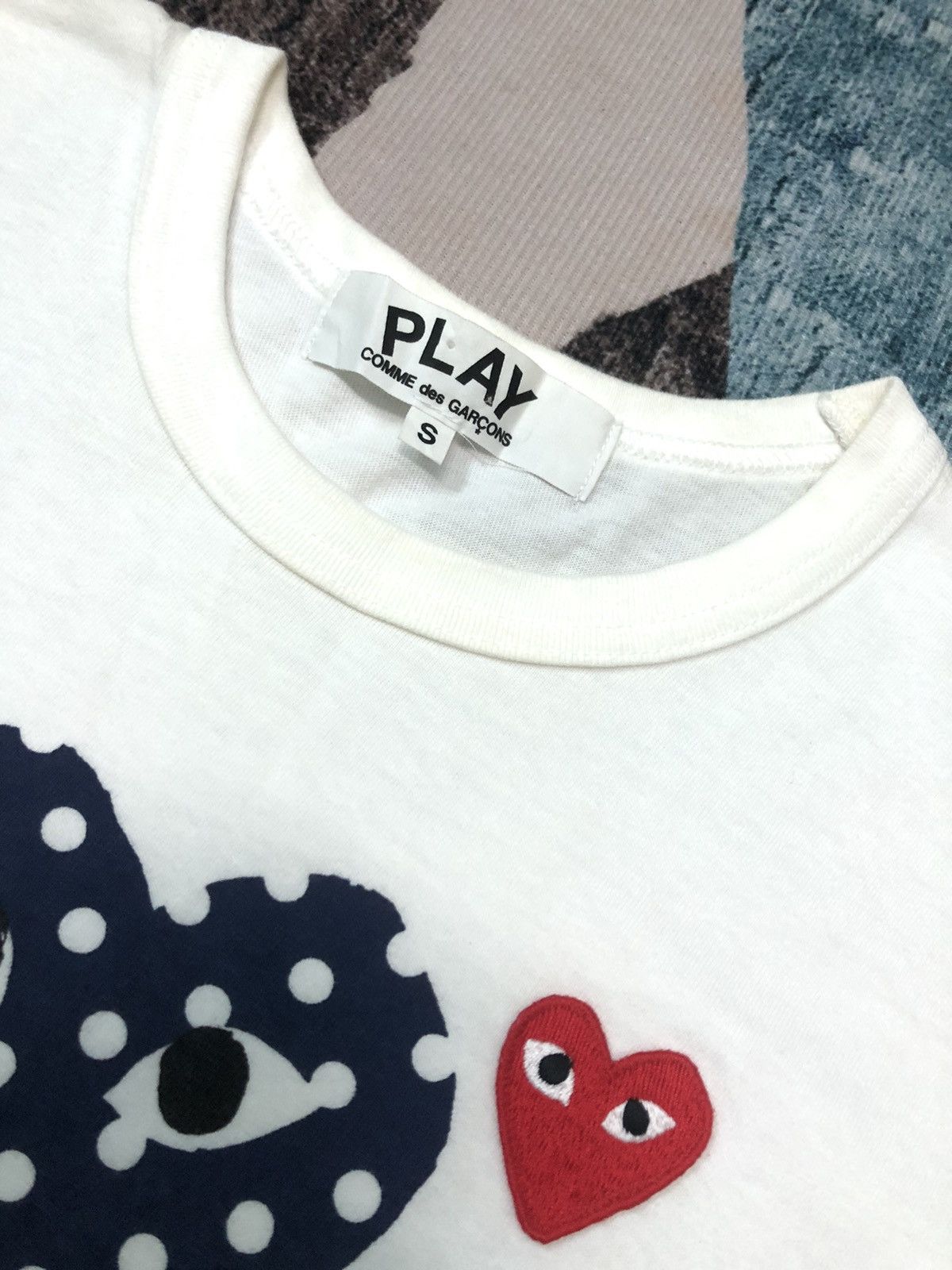 Comme des Garcons × Comme des Garcons PLAY CDG PLAY AD2018/8 DOUBLE BIG LOGO SHIRT Size US XS / EU 42 / 0 - 3 Thumbnail