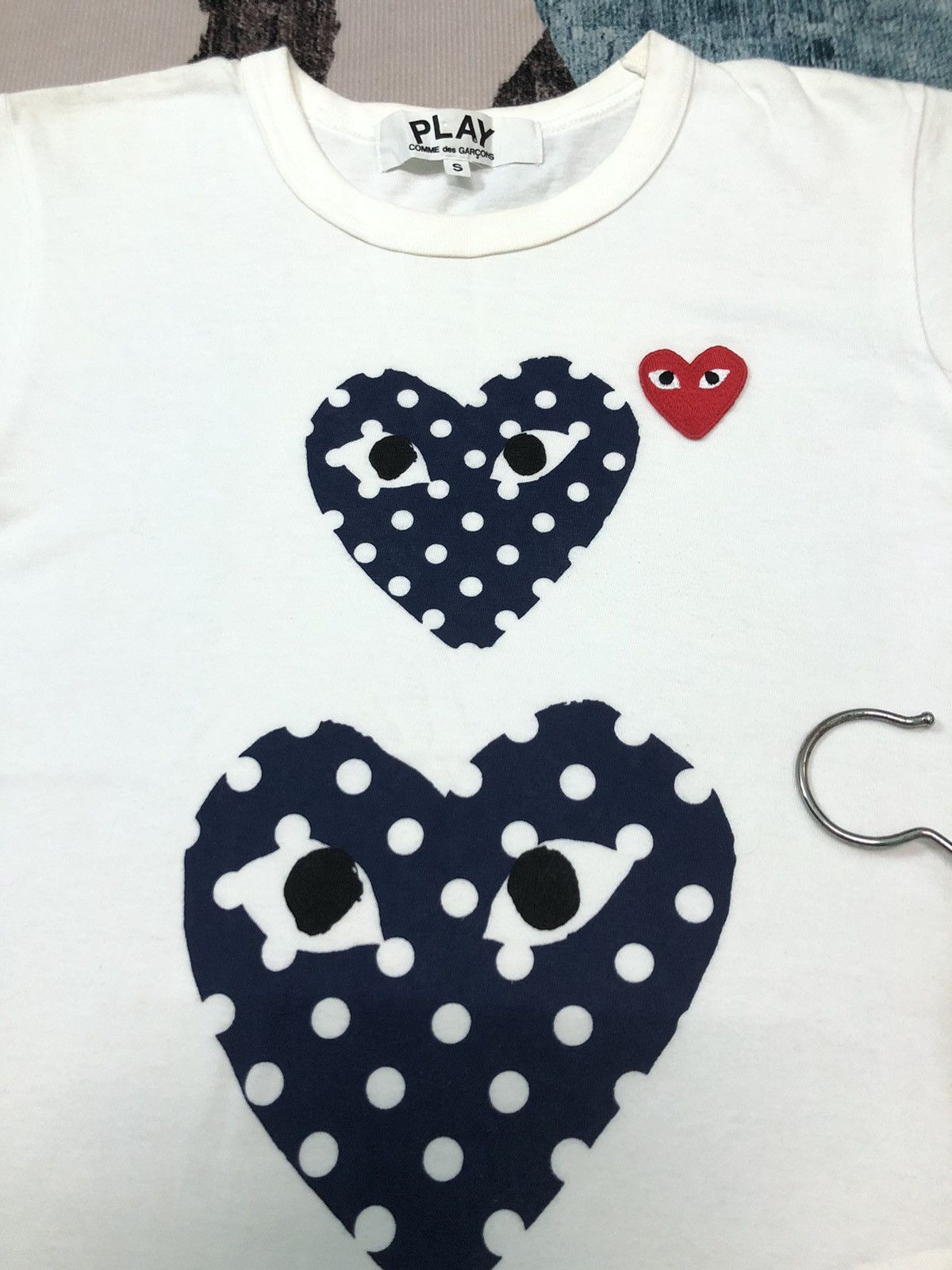 Comme des Garcons × Comme des Garcons PLAY CDG PLAY AD2018/8 DOUBLE BIG LOGO SHIRT Size US XS / EU 42 / 0 - 2 Thumbnail