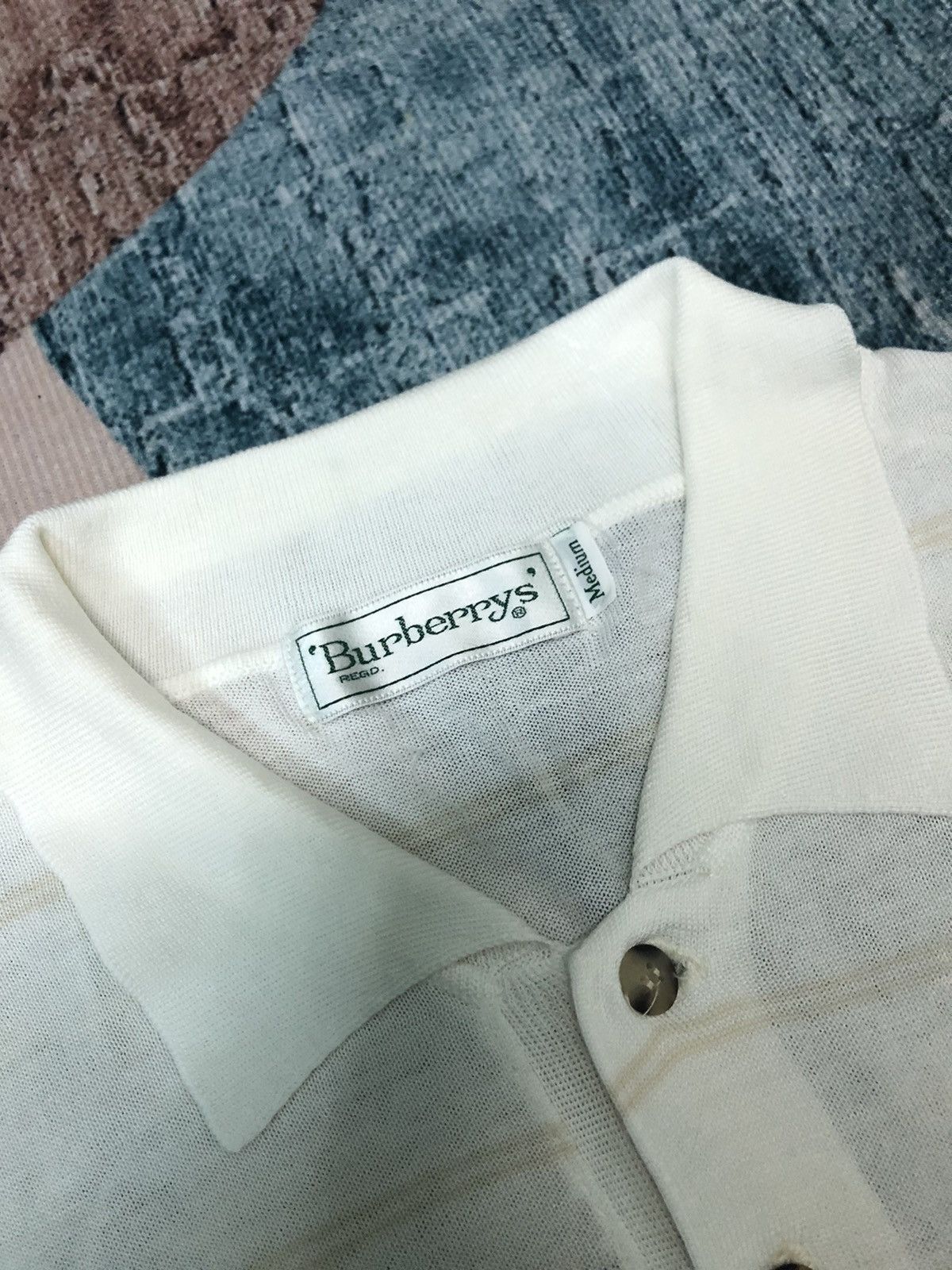 Burberry VINTAGE 90s BURBERRYS SINGLE POCKET SOFT THIN POLO SHIRT Size US S / EU 44-46 / 1 - 3 Thumbnail