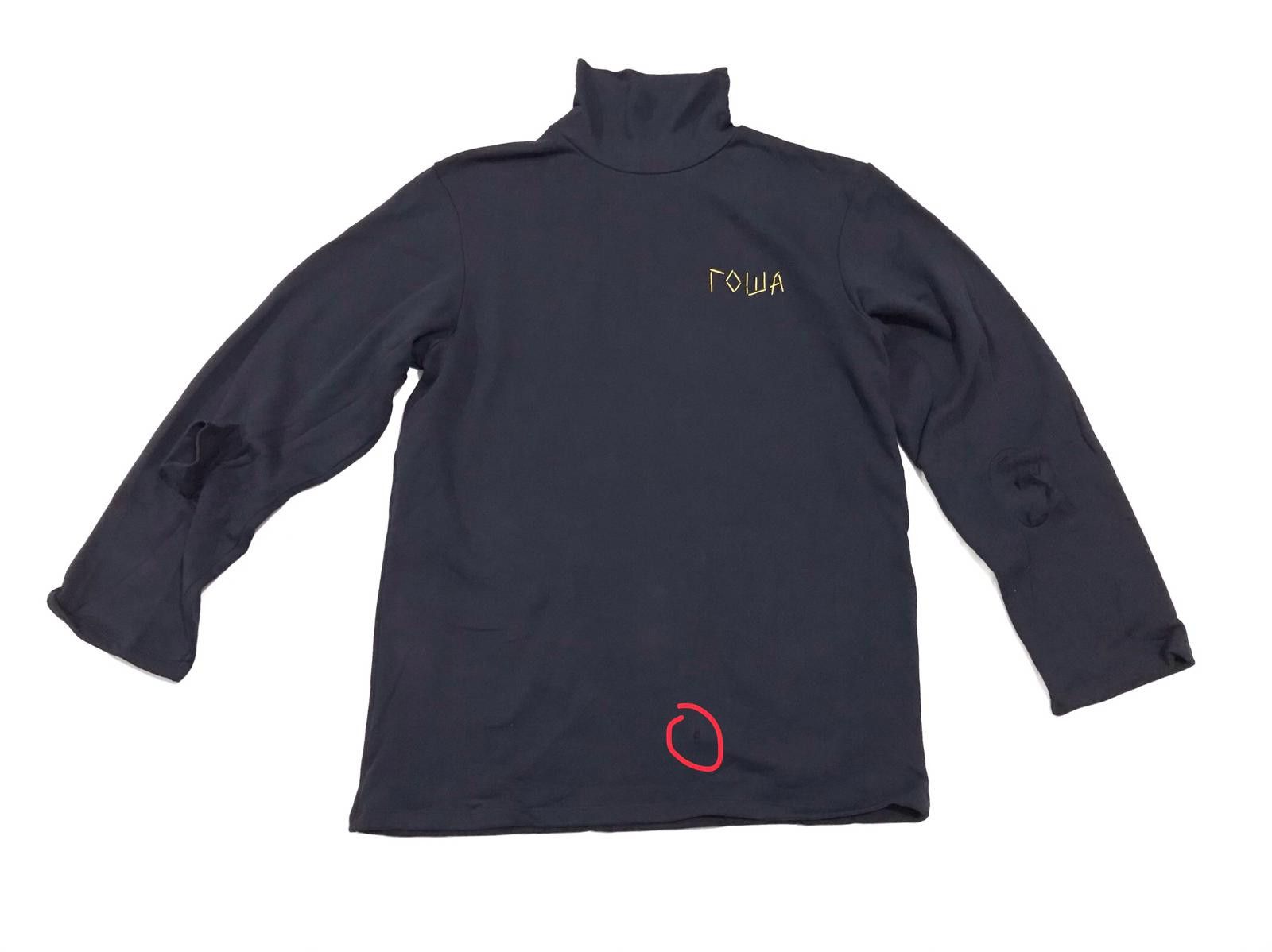 Gosha Rubchinskiy Gosha Rubchinskiy Turtleneck Double Cuff & Logo Sweatshirt Size US M / EU 48-50 / 2 - 2 Thumbnail