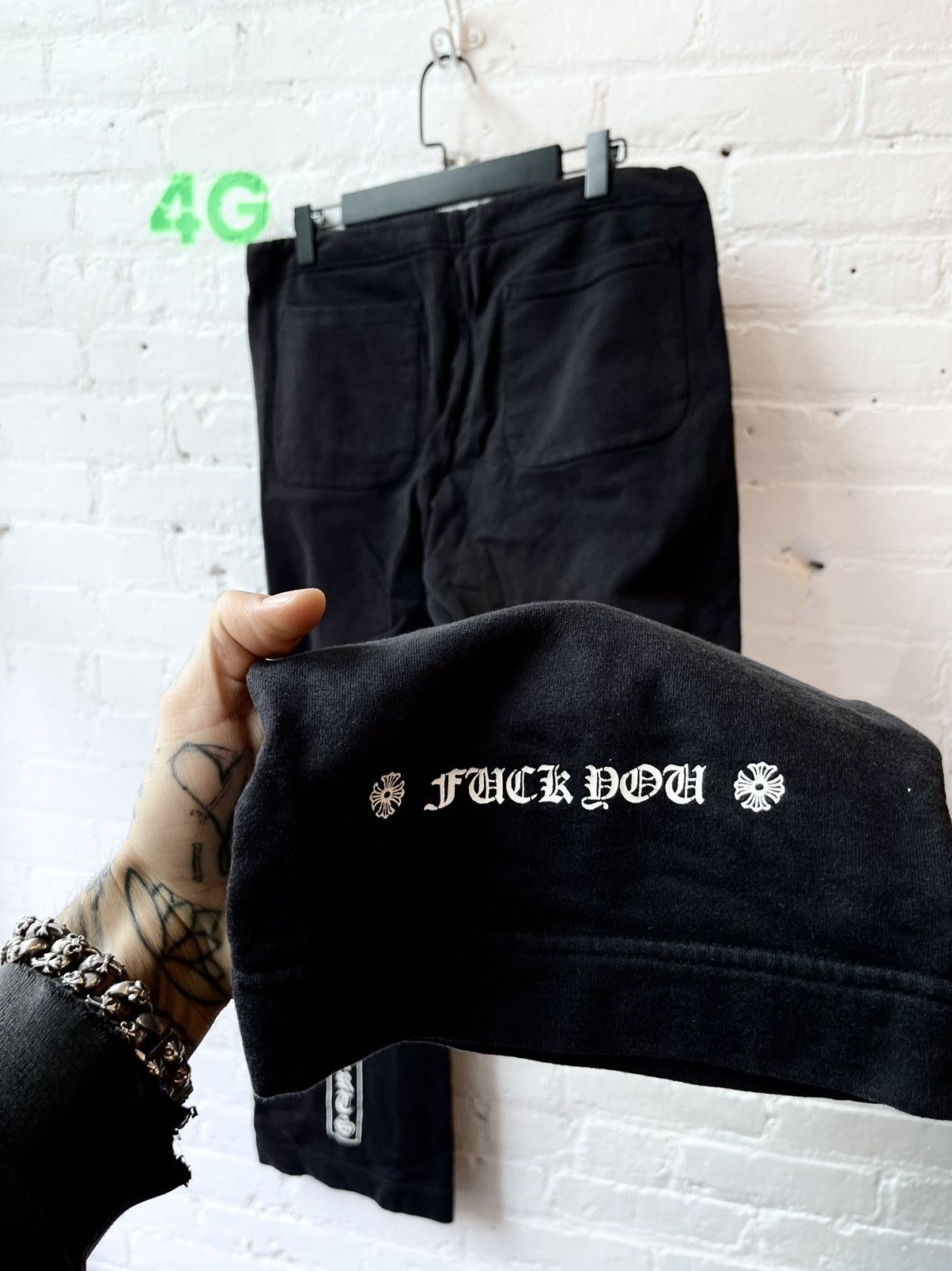 Chrome Hearts Chrome Hearts Cross Pants Sweatpants FUCK YOU 31-34 Size US 32 / EU 48 - 1 Thumbnail