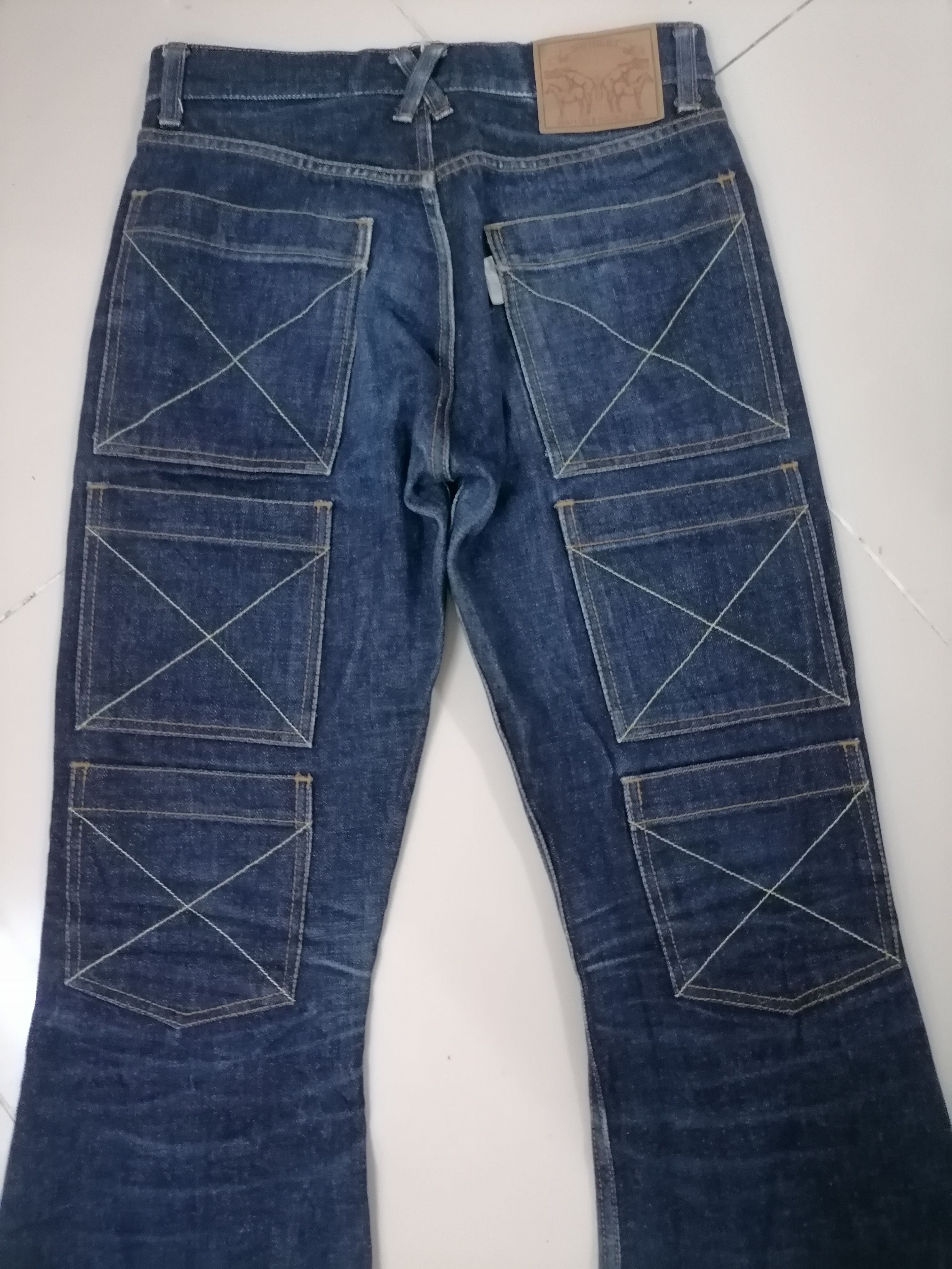 20471120 × Japanese Brand Rare 20471120 Hyoma Double Sex Denim Jeans Multi Poket Size US 28 / EU 44 - 3 Thumbnail