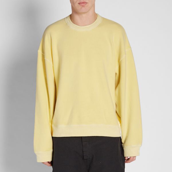 image of Ml10 Yeezy Season 3 Crewneck ( Little Defected) in Yellow, Men's (Size XS)