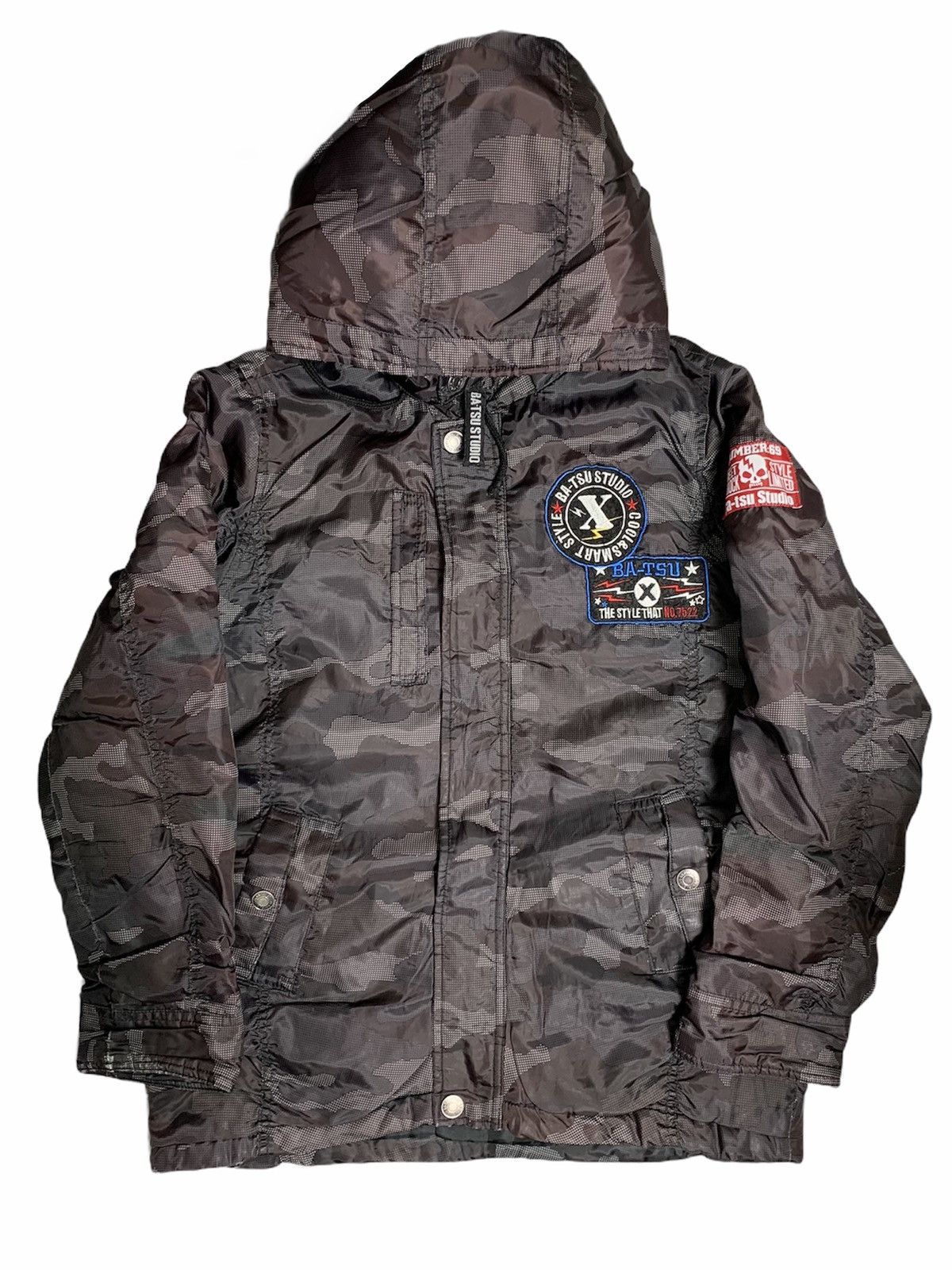 Japanese Brand Batsu Studio Patches Camouflage Winter Hoodie Jacket Size US S / EU 44-46 / 1 - 1 Thumbnail