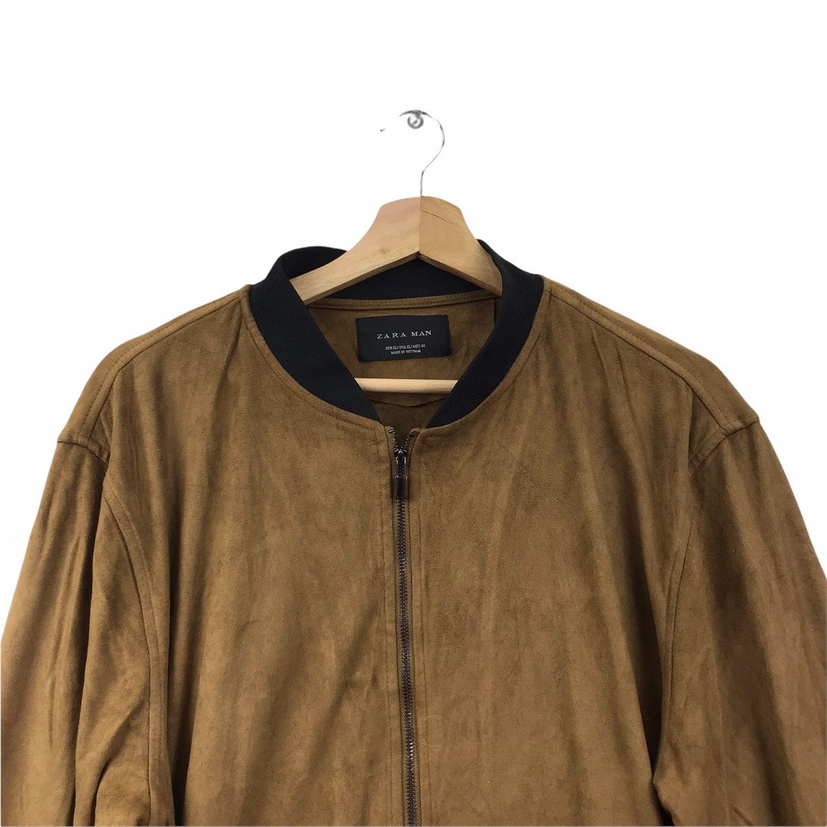 Zara ZARA Brand Designer Brown Zipper Bomber Jacket Size US L / EU 52-54 / 3 - 2 Thumbnail