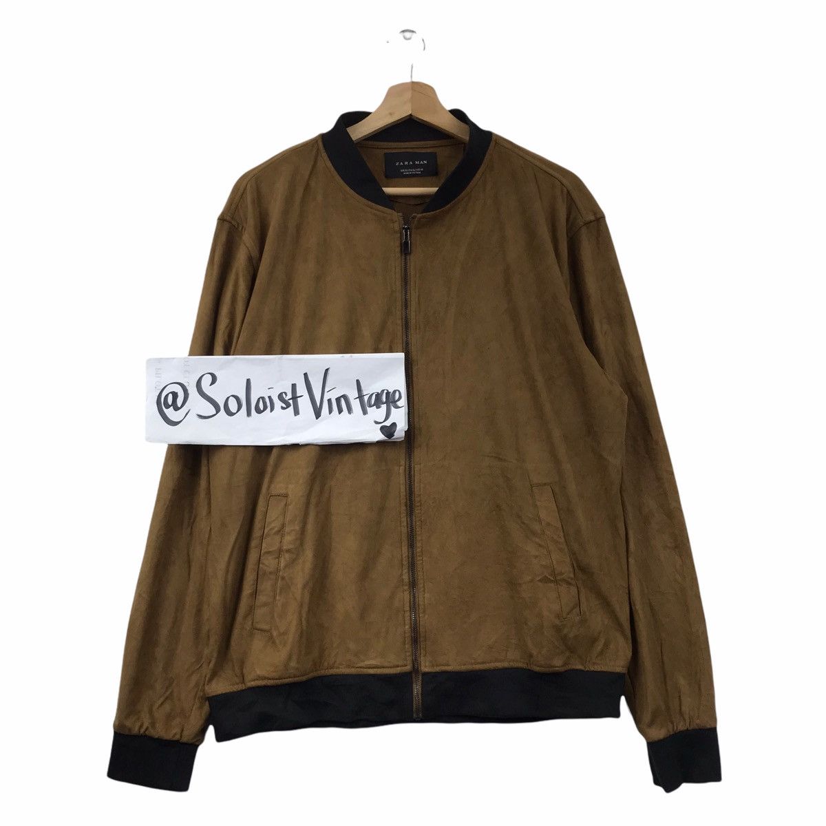 Zara ZARA Brand Designer Brown Zipper Bomber Jacket Size US L / EU 52-54 / 3 - 1 Thumbnail