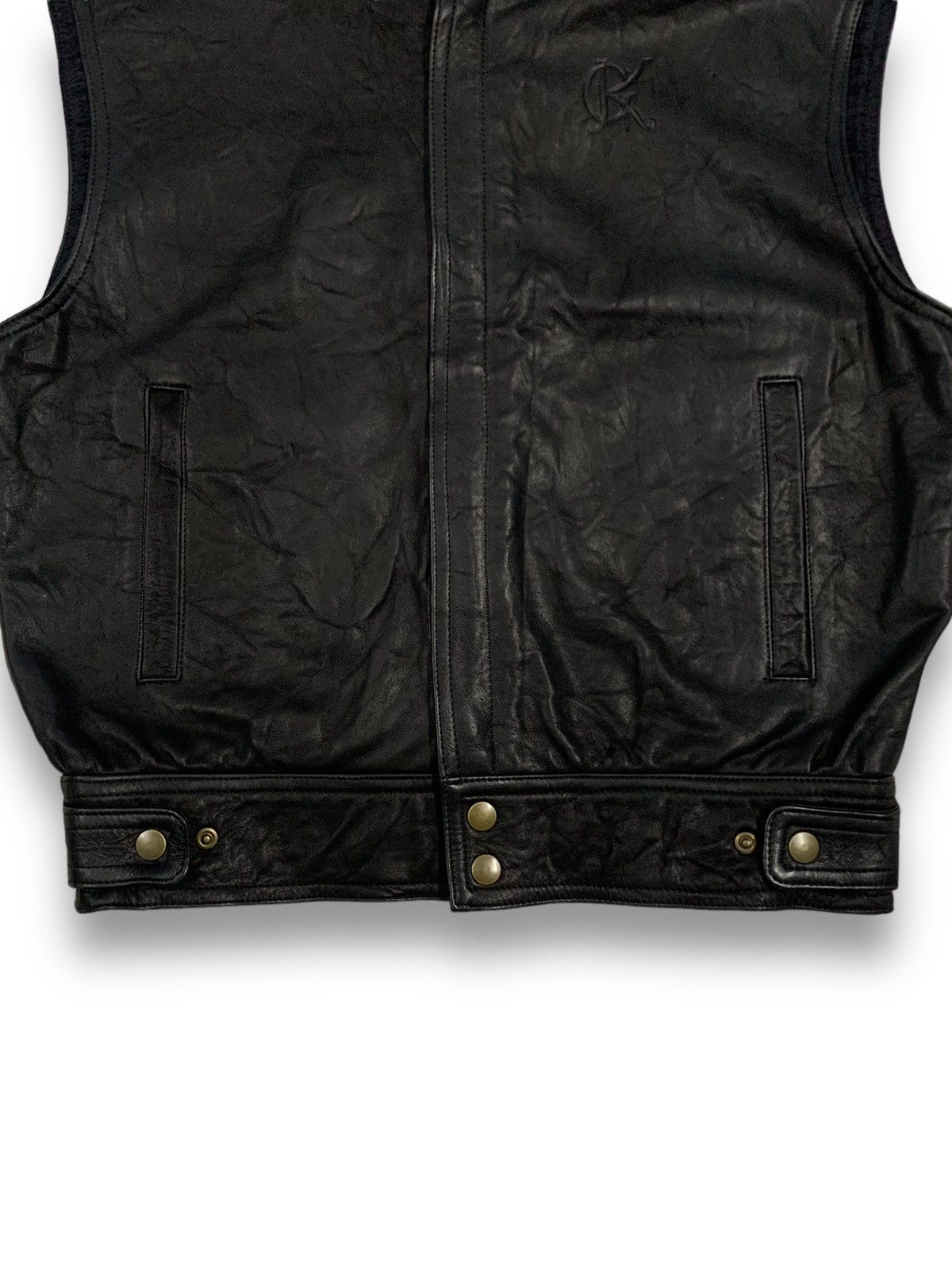 Yohji Yamamoto Vintage Japanese Brand GK Biker Genuine Leather Vest Size US M / EU 48-50 / 2 - 10 Thumbnail