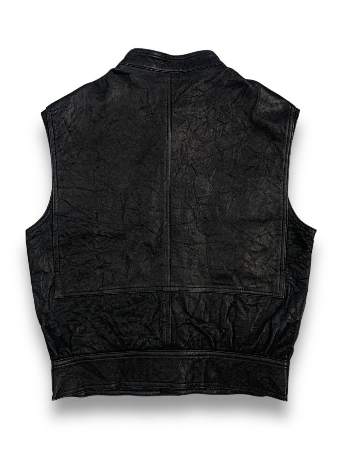 Yohji Yamamoto Vintage Japanese Brand GK Biker Genuine Leather Vest Size US M / EU 48-50 / 2 - 3 Thumbnail