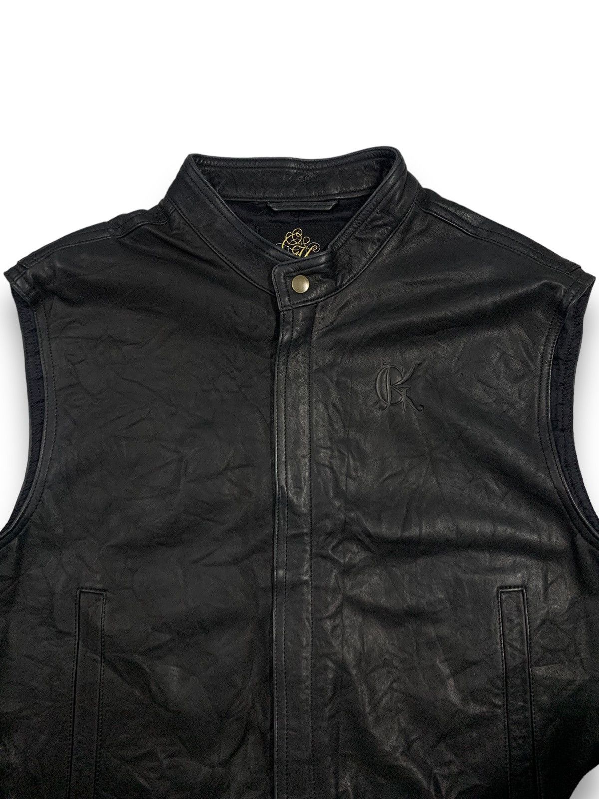 Yohji Yamamoto Vintage Japanese Brand GK Biker Genuine Leather Vest Size US M / EU 48-50 / 2 - 5 Thumbnail