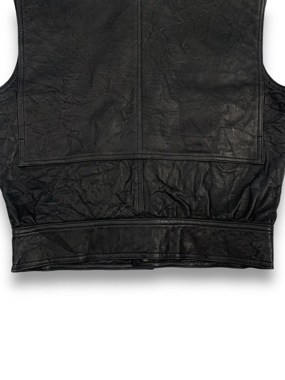 Yohji Yamamoto Vintage Japanese Brand GK Biker Genuine Leather Vest Size US M / EU 48-50 / 2 - 13 Thumbnail