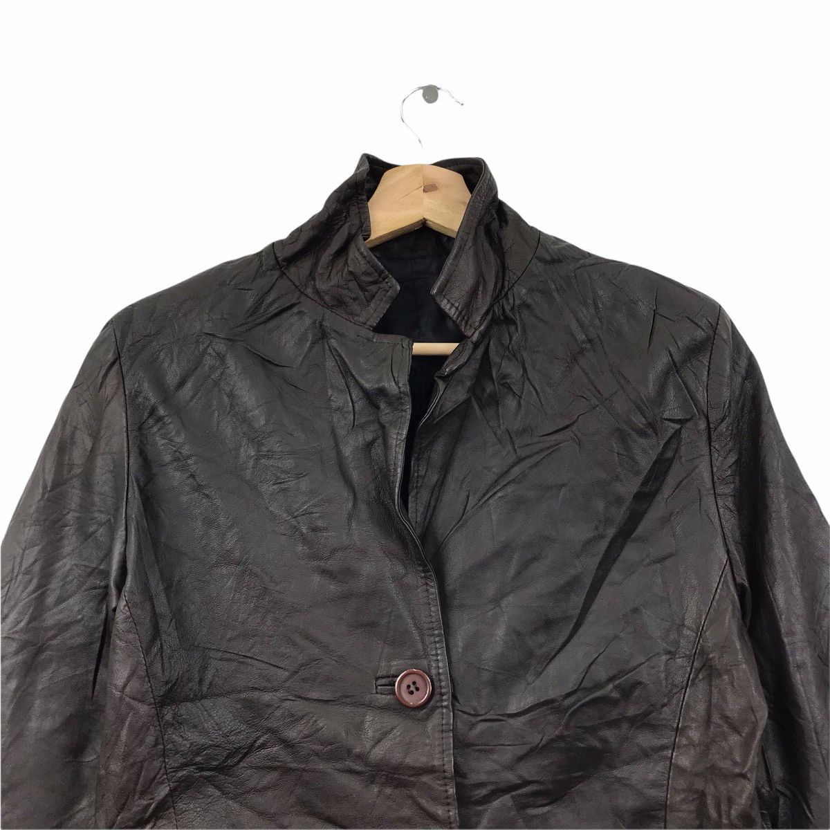 Vintage KIKK ALLEGRA Italian Designer Genuine Leather Parka Jacket Size US S / EU 44-46 / 1 - 2 Thumbnail