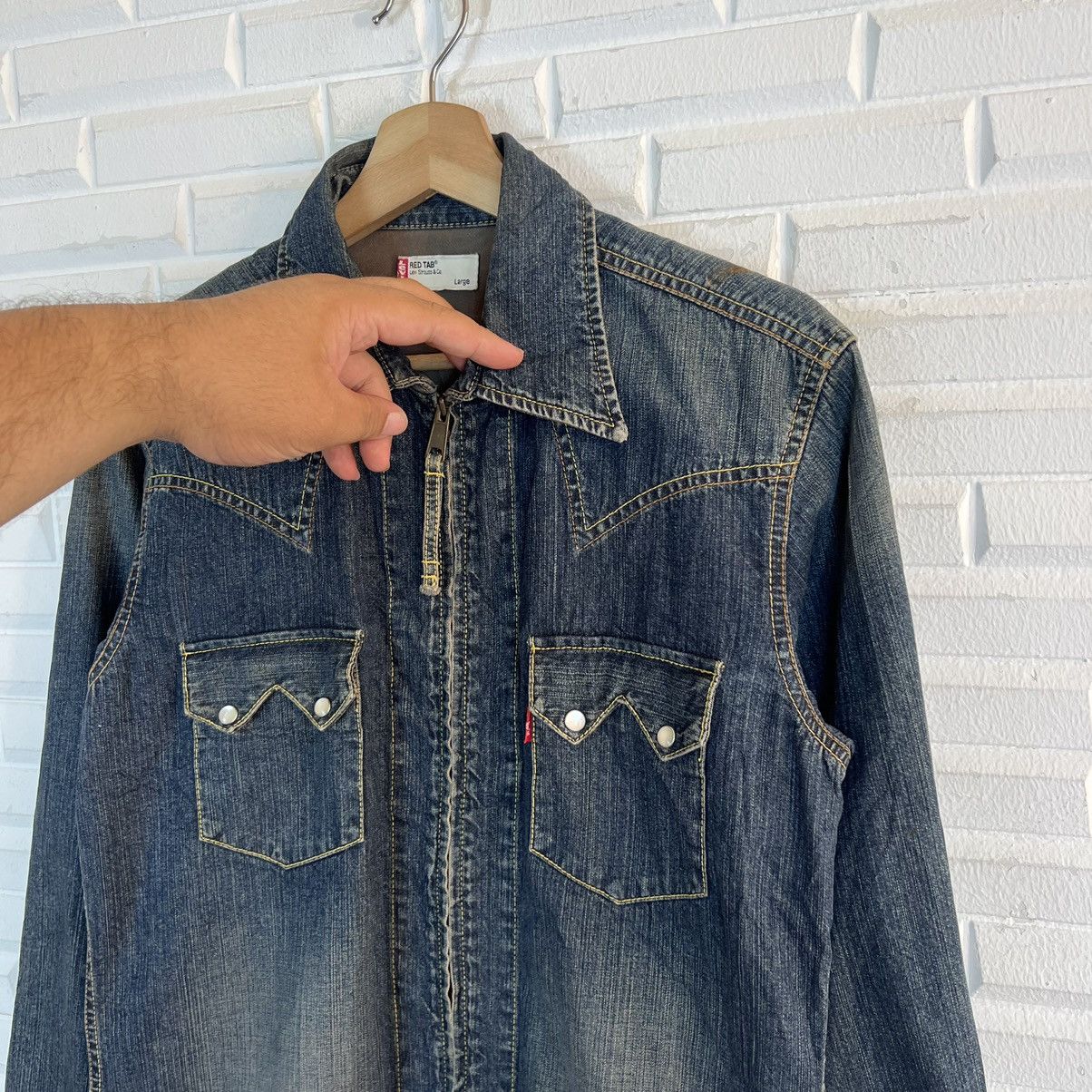 Japanese Brand VINTAGE LIGHT ZIPPER BIKER PARACHUTE JACKET LEVI’S Size US L / EU 52-54 / 3 - 5 Thumbnail