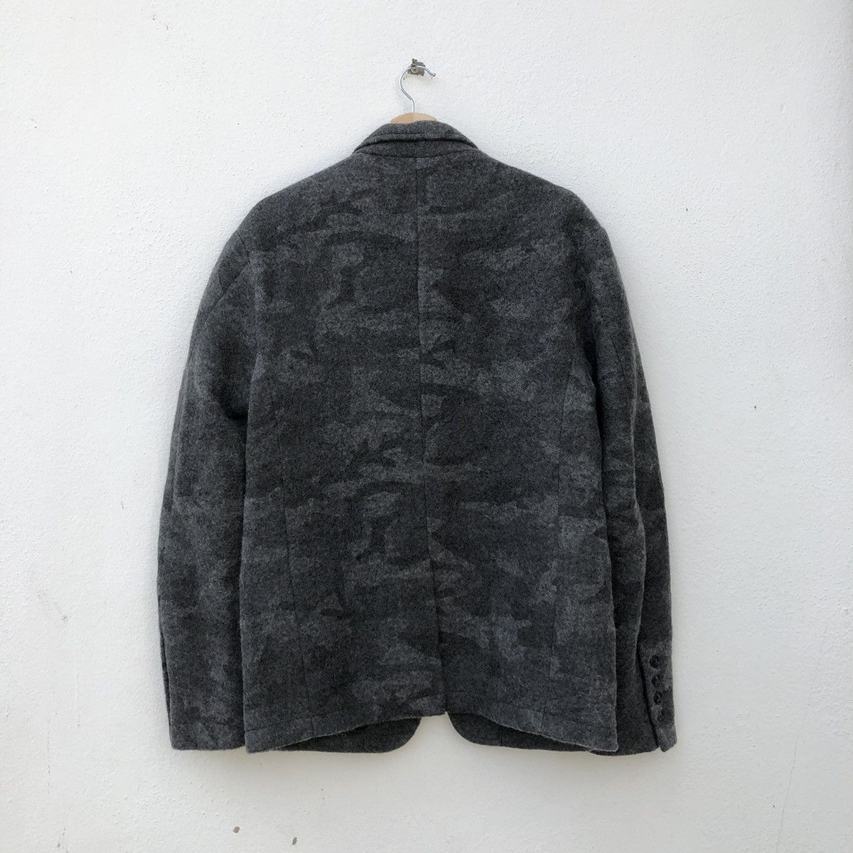 Japanese Brand MOHAIR JACKET CAMO DESIGN MILITARY BERNINGS SHO BLACK LABEL Size US XL / EU 56 / 4 - 6 Thumbnail