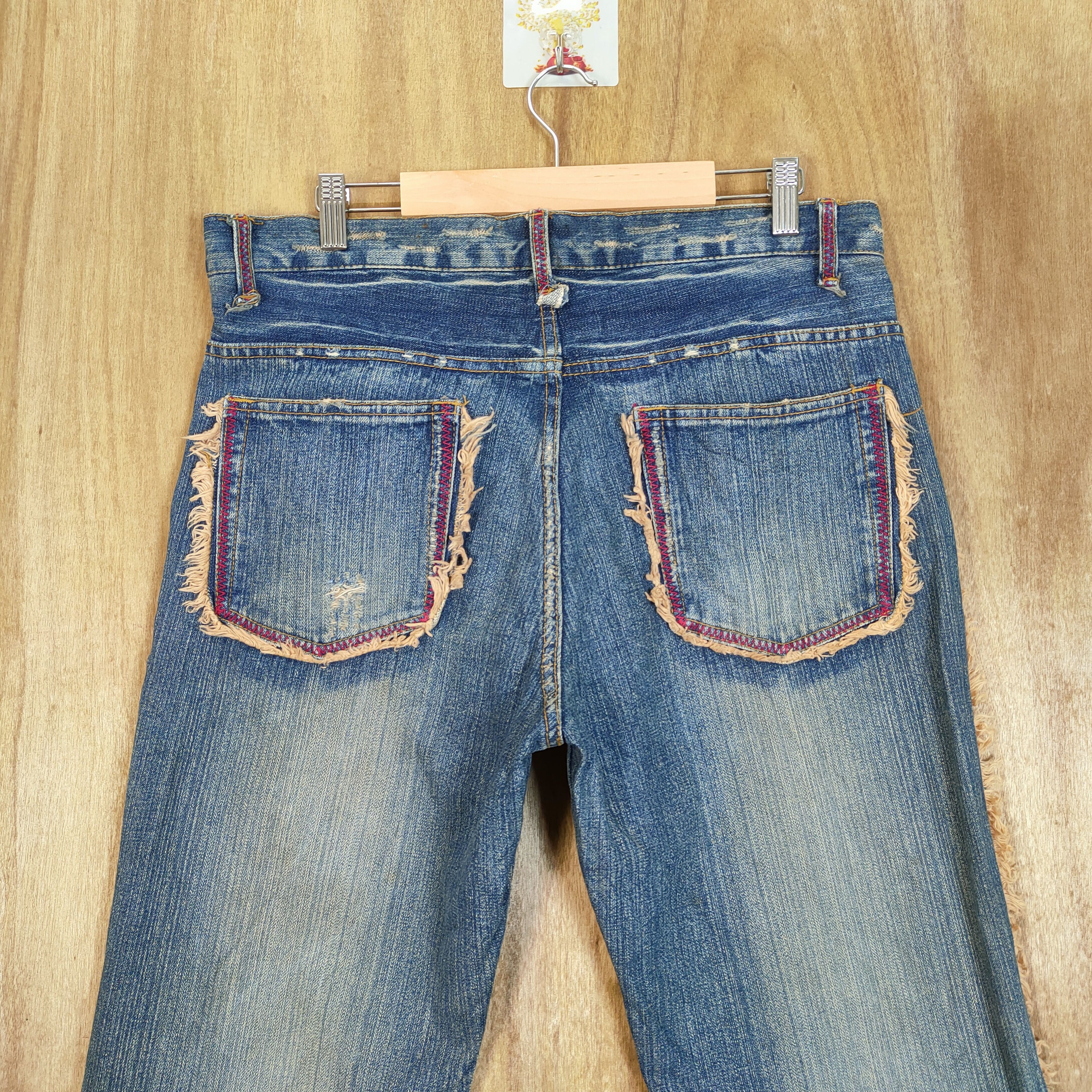 Japanese Brand × Jean × Vintage RARE! VINTAGE JAPANESE FADED FLARE JEANS DENIM PANTS Size US 33 - 6 Thumbnail
