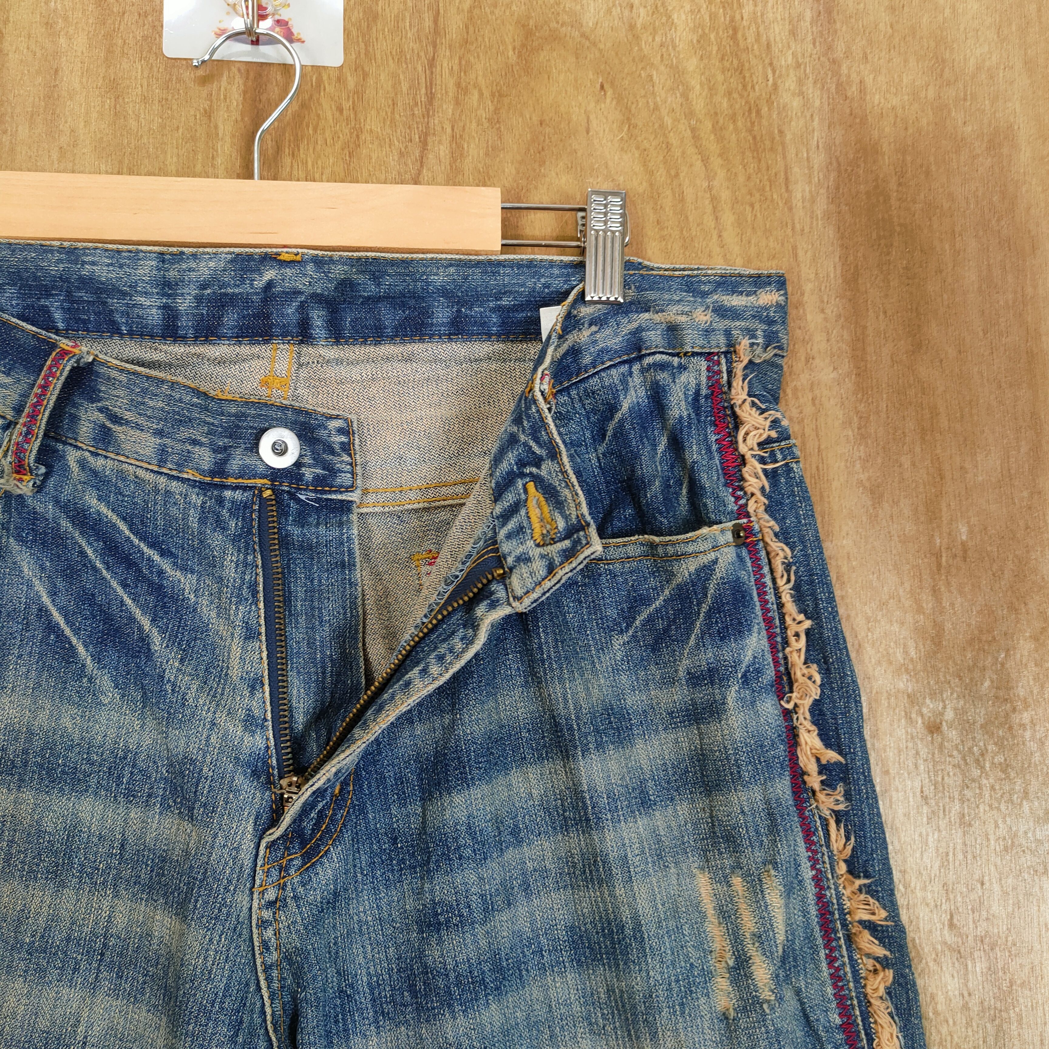 Japanese Brand × Jean × Vintage RARE! VINTAGE JAPANESE FADED FLARE JEANS DENIM PANTS Size US 33 - 4 Thumbnail