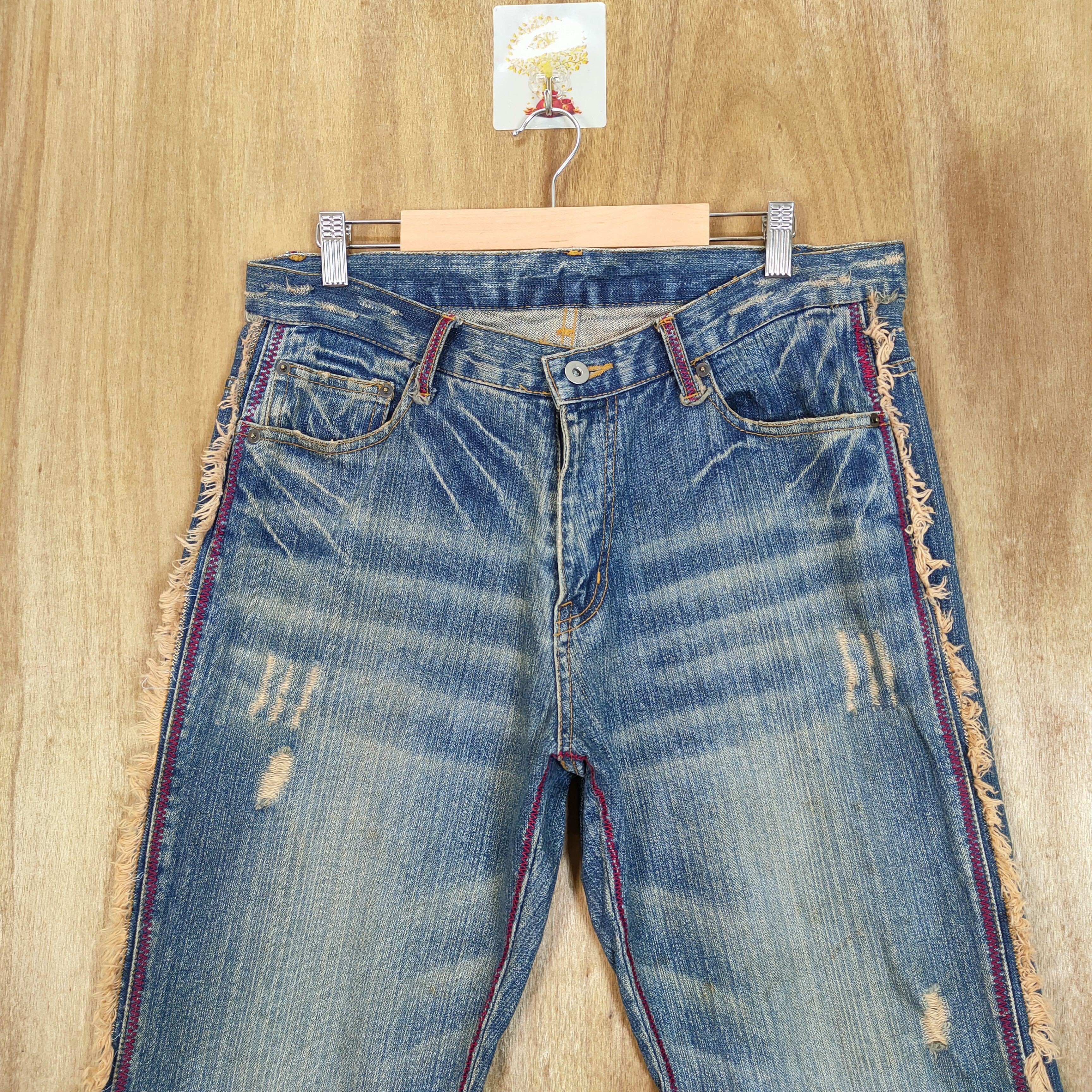 Japanese Brand × Jean × Vintage RARE! VINTAGE JAPANESE FADED FLARE JEANS DENIM PANTS Size US 33 - 2 Thumbnail