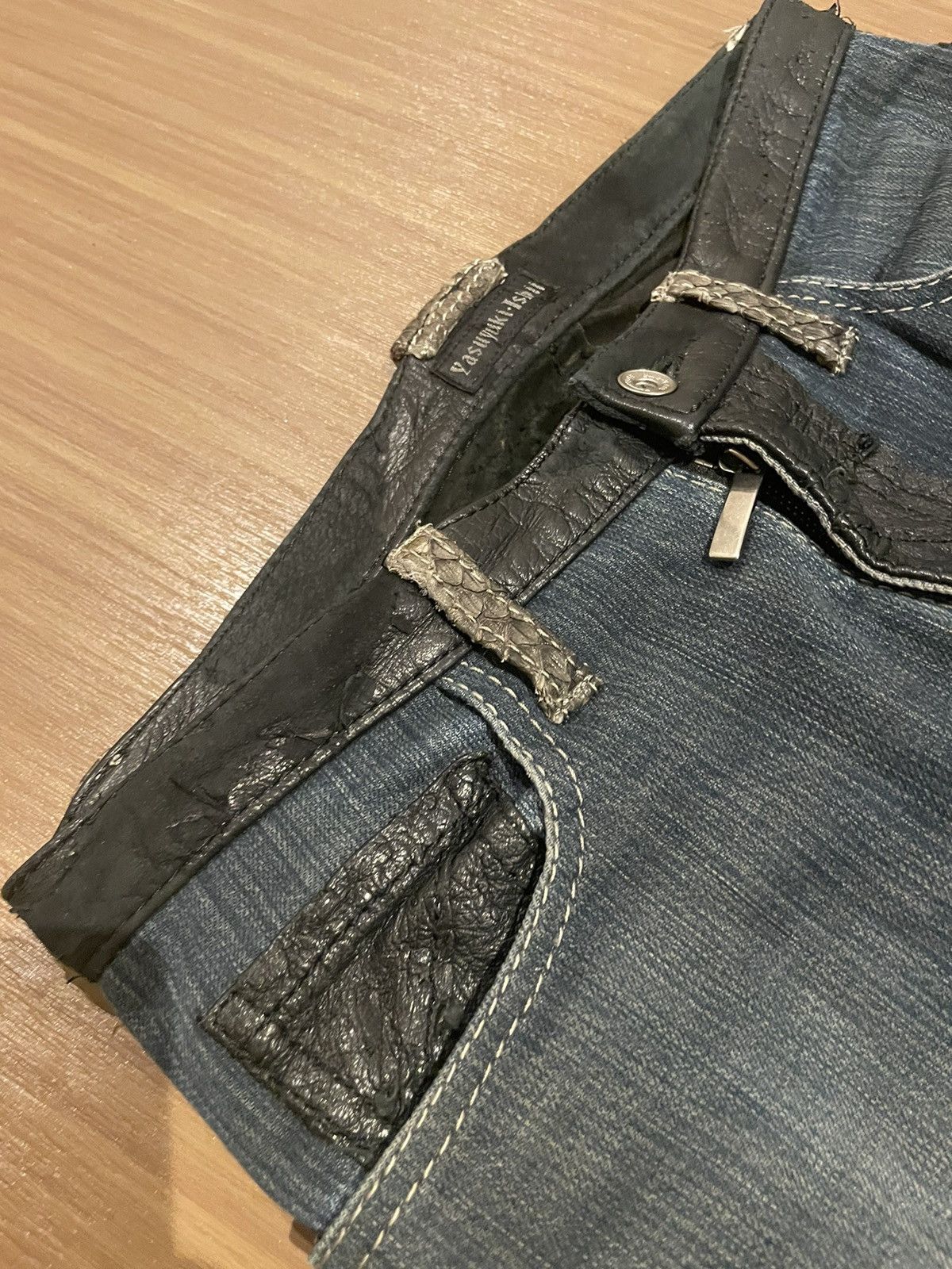 Yasuyuki Ishii Yasuyuki ishii leather variation denim | Grailed