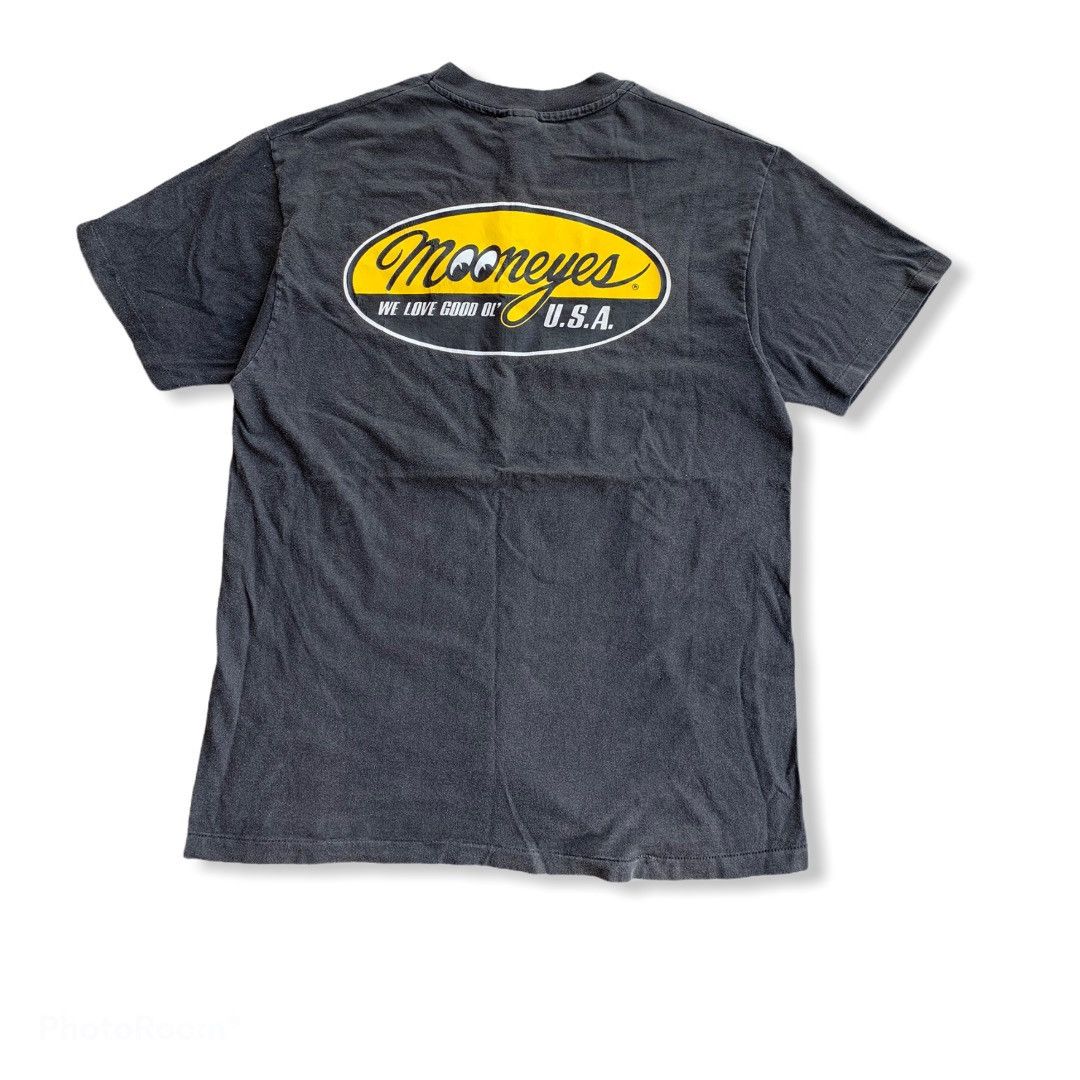 Vintage Vintage 90s Faded Black Mooneyes USA tshirt Single Stich Size US L / EU 52-54 / 3 - 1 Thumbnail